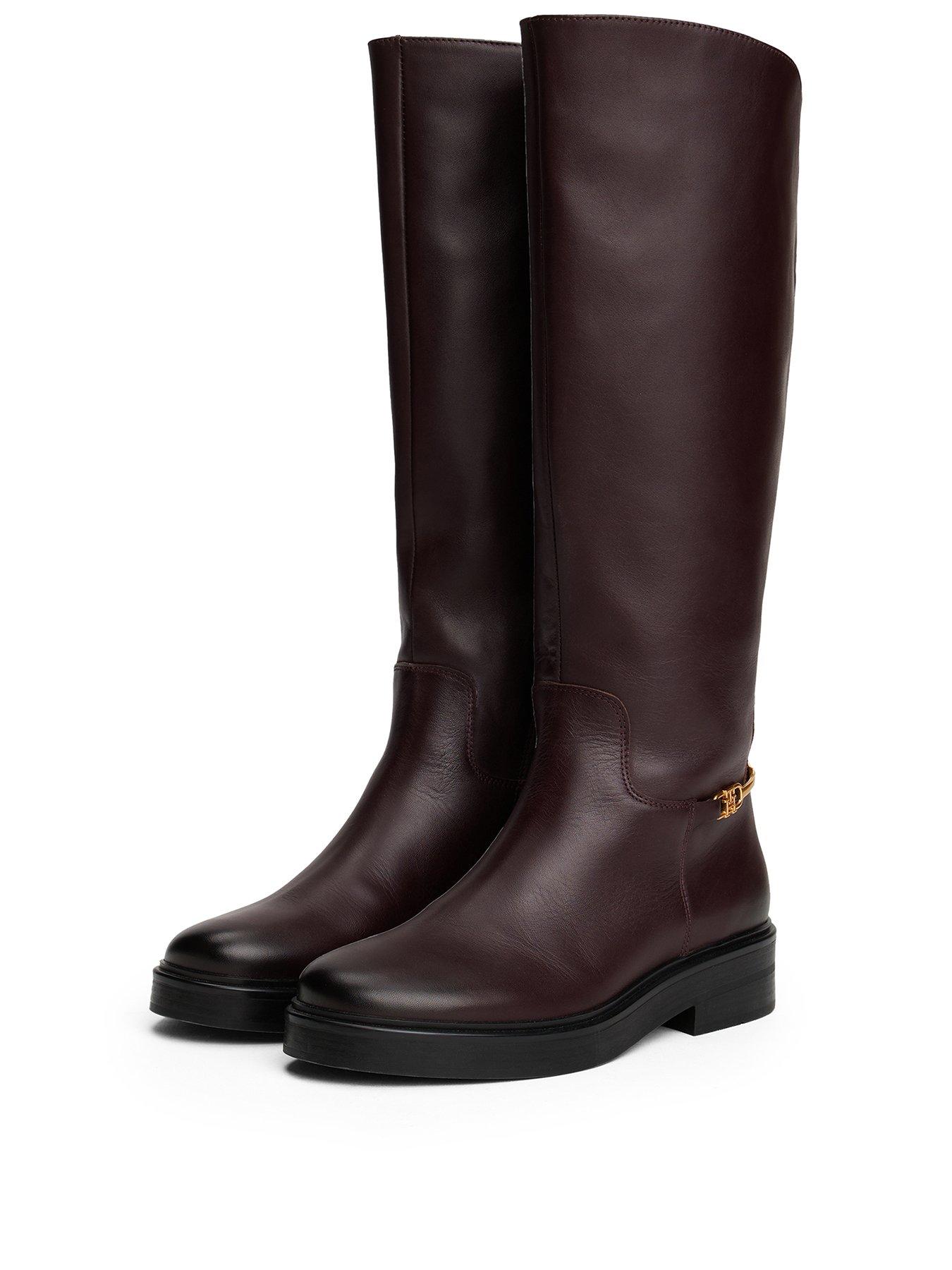 Image 2 of 4 of Tommy Hilfiger Horsebit Riding Long Boot - Brown