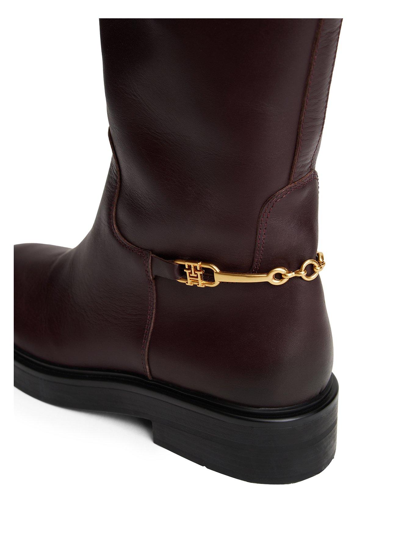 Image 4 of 4 of Tommy Hilfiger Horsebit Riding Long Boot - Brown