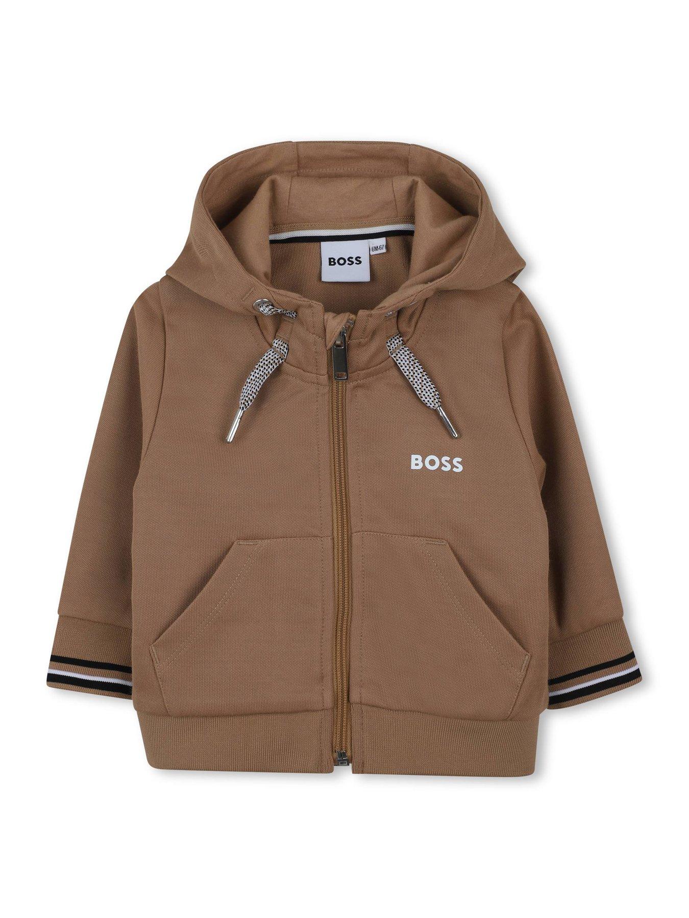  image of boss-baby-boys-zip-through-tracksuit-beige