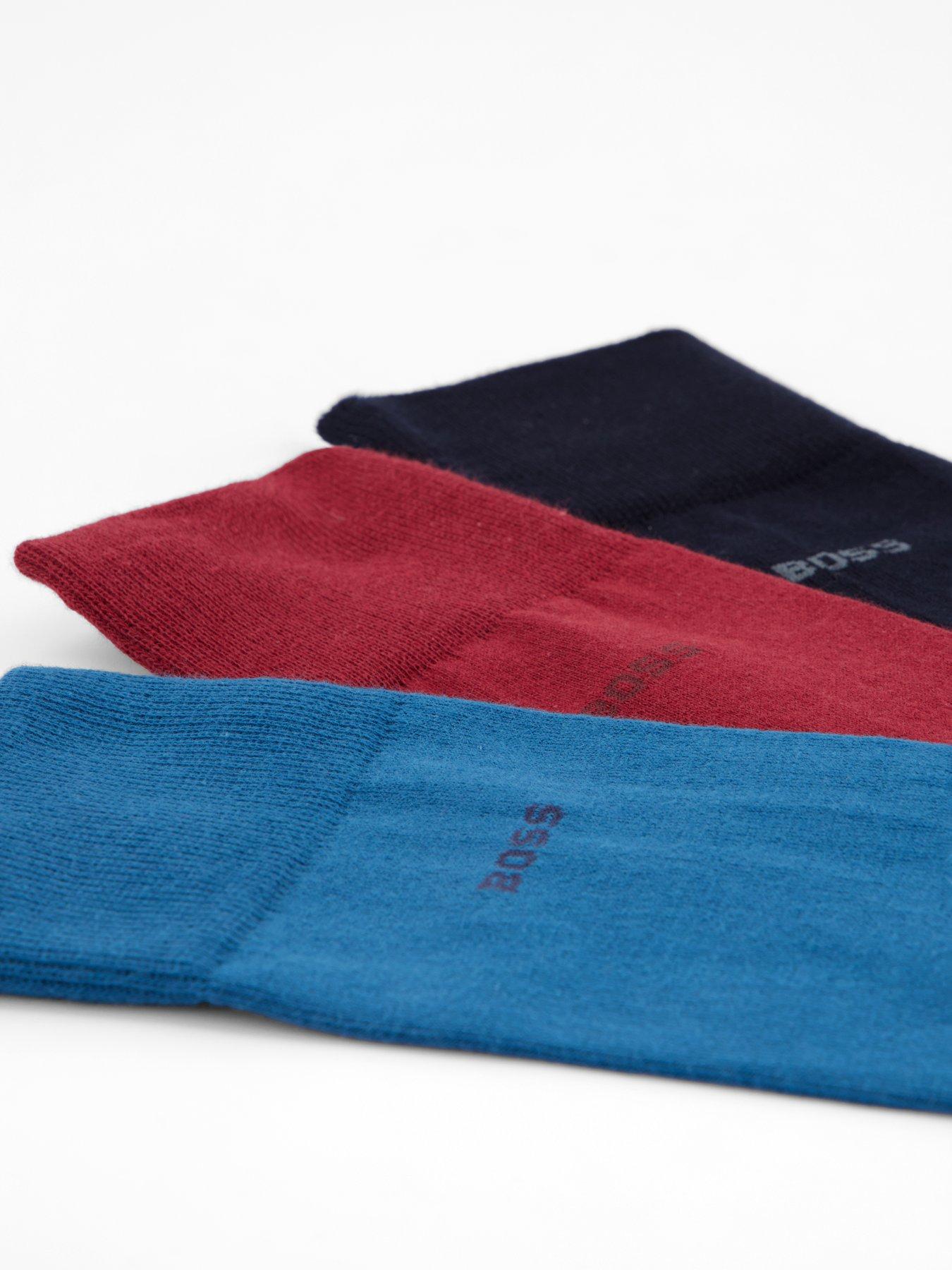 Image 3 of 3 of BOSS Bodywear 3 Pack Logo Crew Socks - Multi