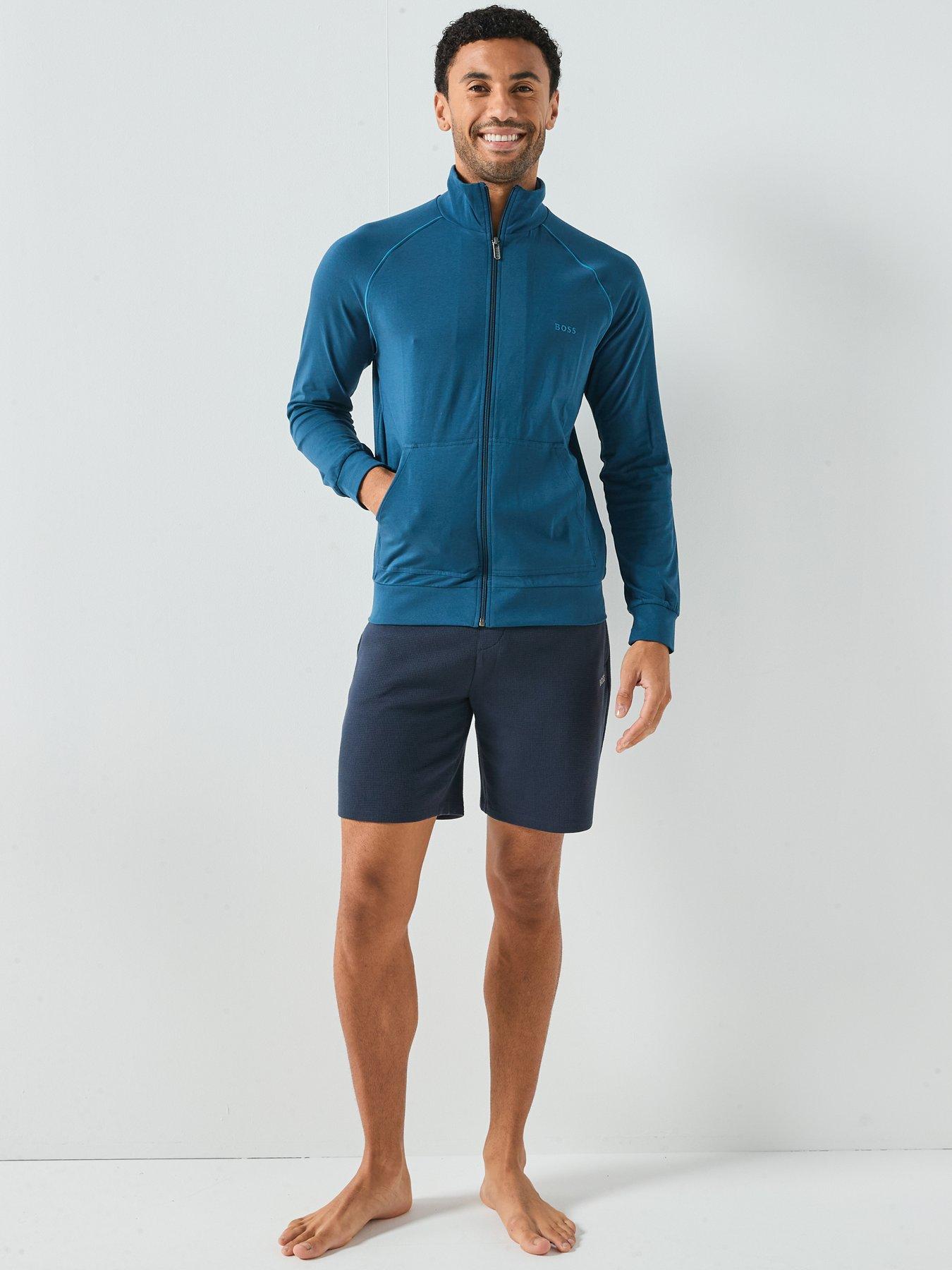 Image 3 of 6 of BOSS Bodywear Mix &amp; Match Lounge Track Top - Blue