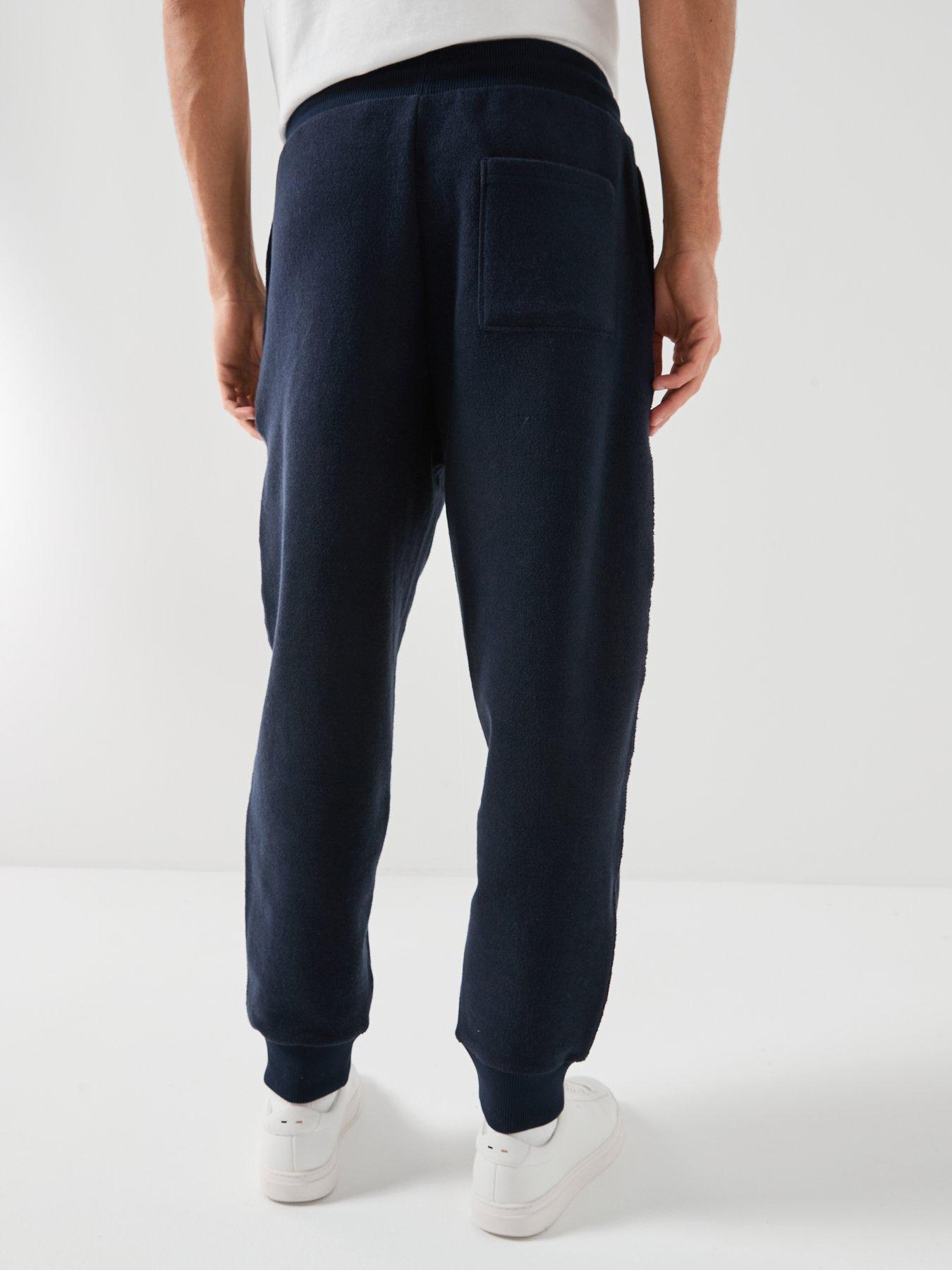 stillFront image of boss-winterbrush-relaxed-fit-sweat-joggers-navy
