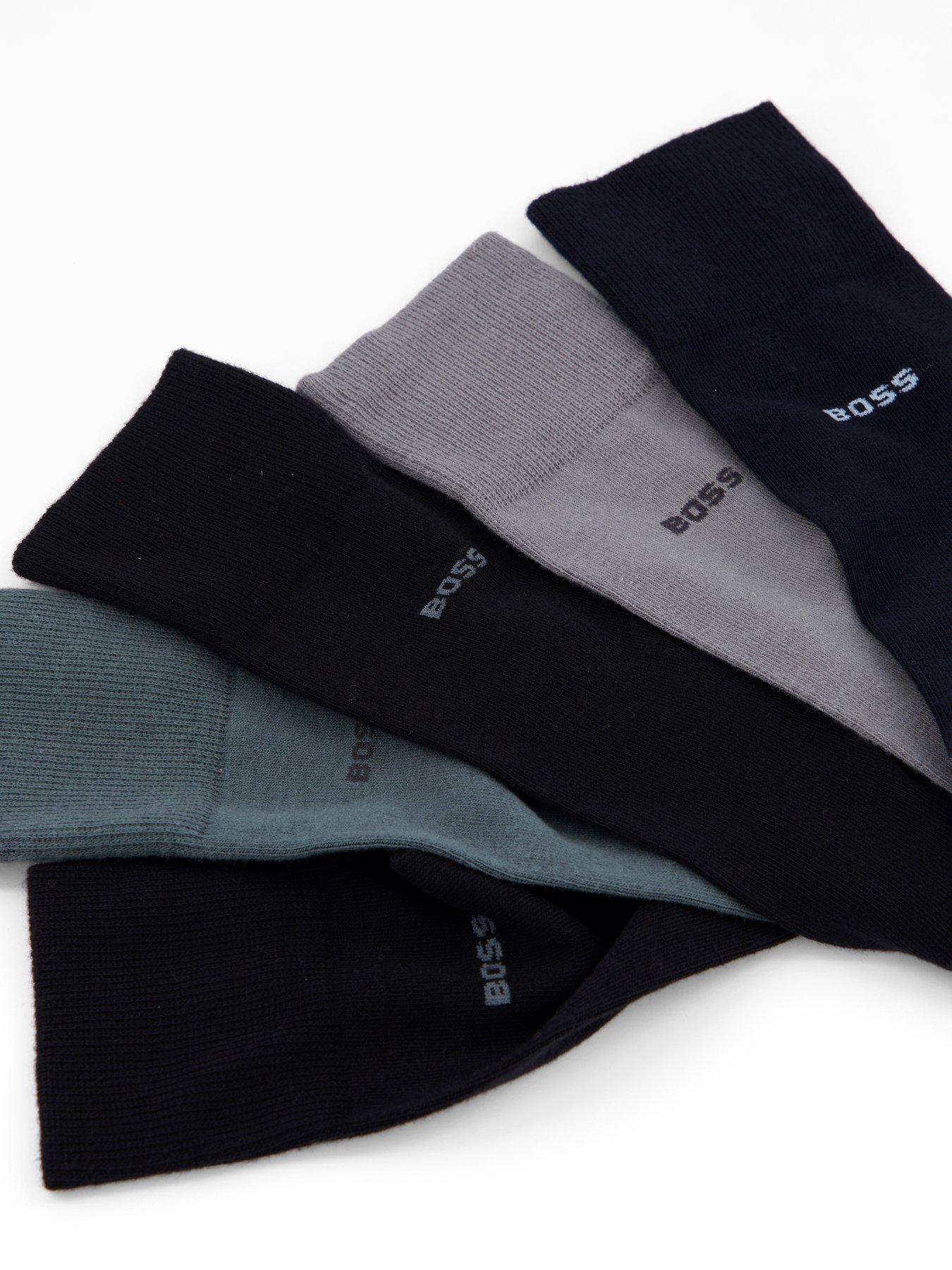 Image 2 of 3 of BOSS Bodywear 5 Pack Logo Crew Socks - Multi