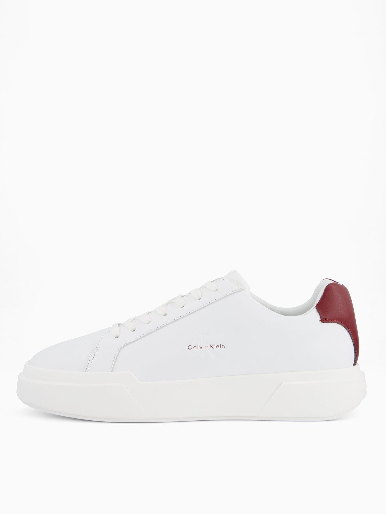 undefined Chunky Cupsole Laceup Leather Trainers - White