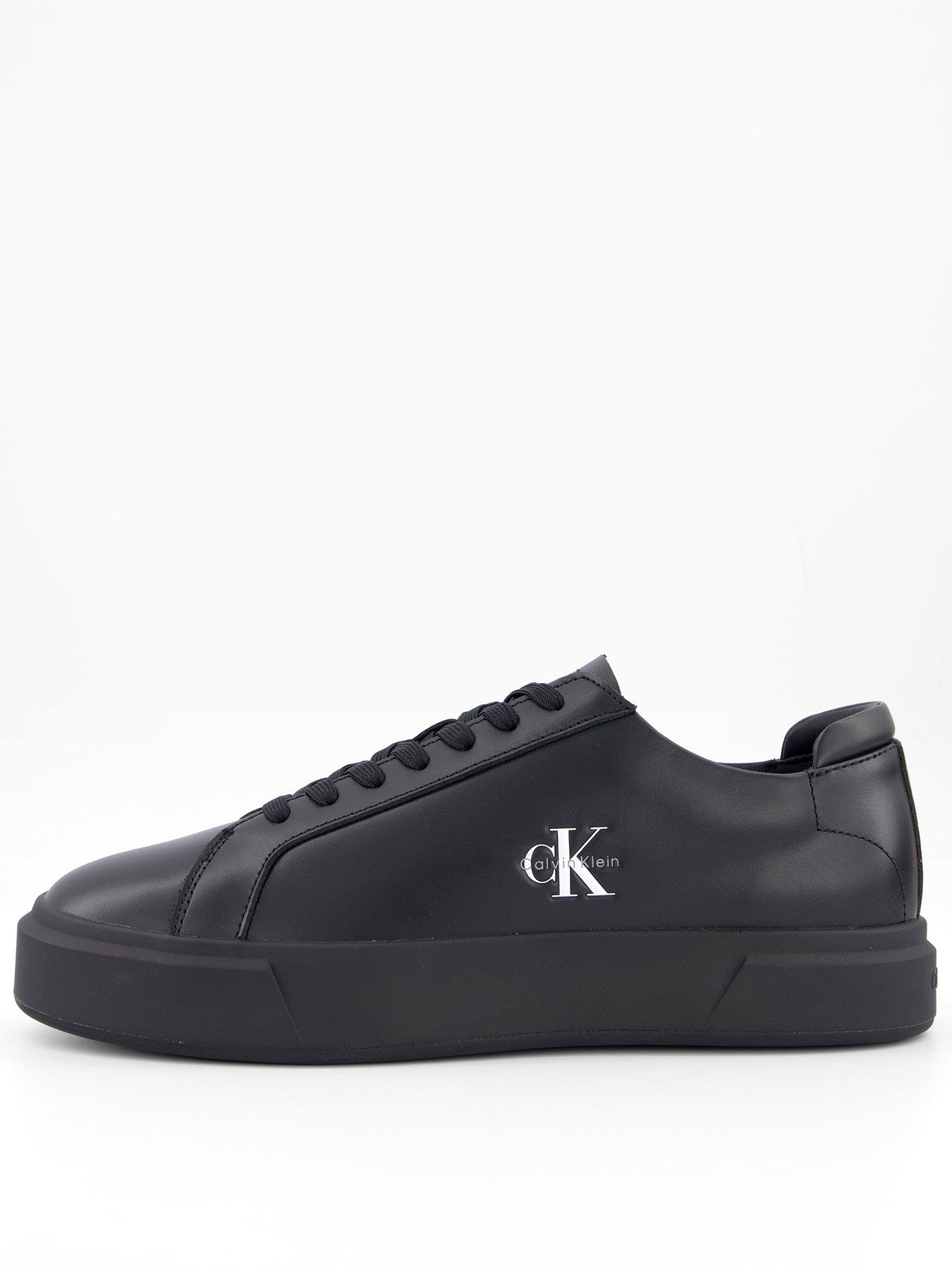undefined Basket Cupsole Laceup Leather Trainers - Black