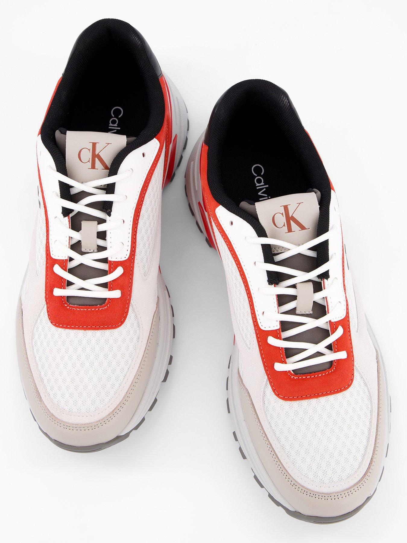Image 3 of 7 of Calvin Klein Hike Runner Mesh Mix Trainers - White