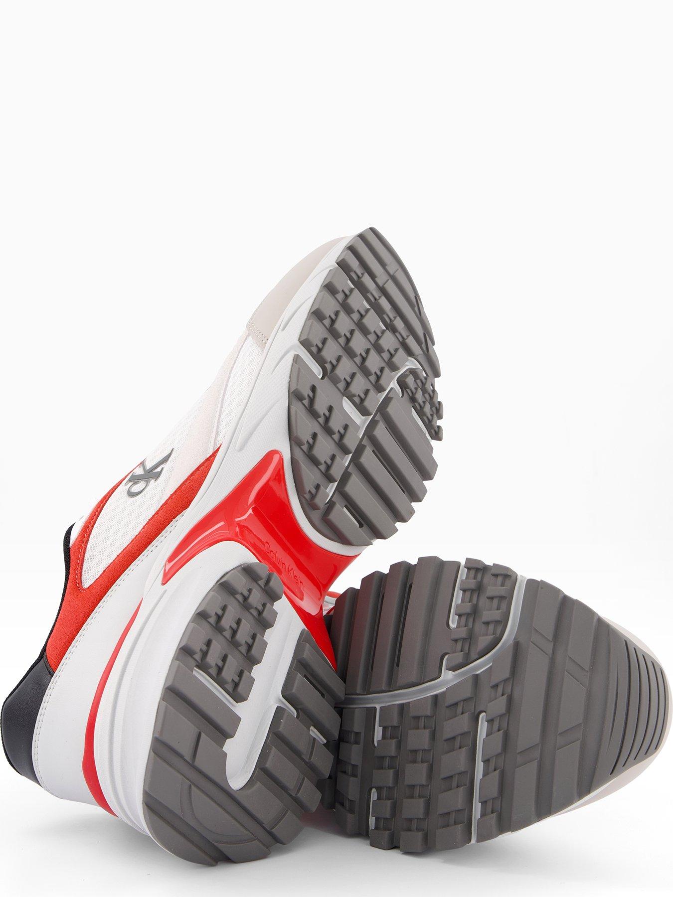 Image 4 of 7 of Calvin Klein Hike Runner Mesh Mix Trainers - White