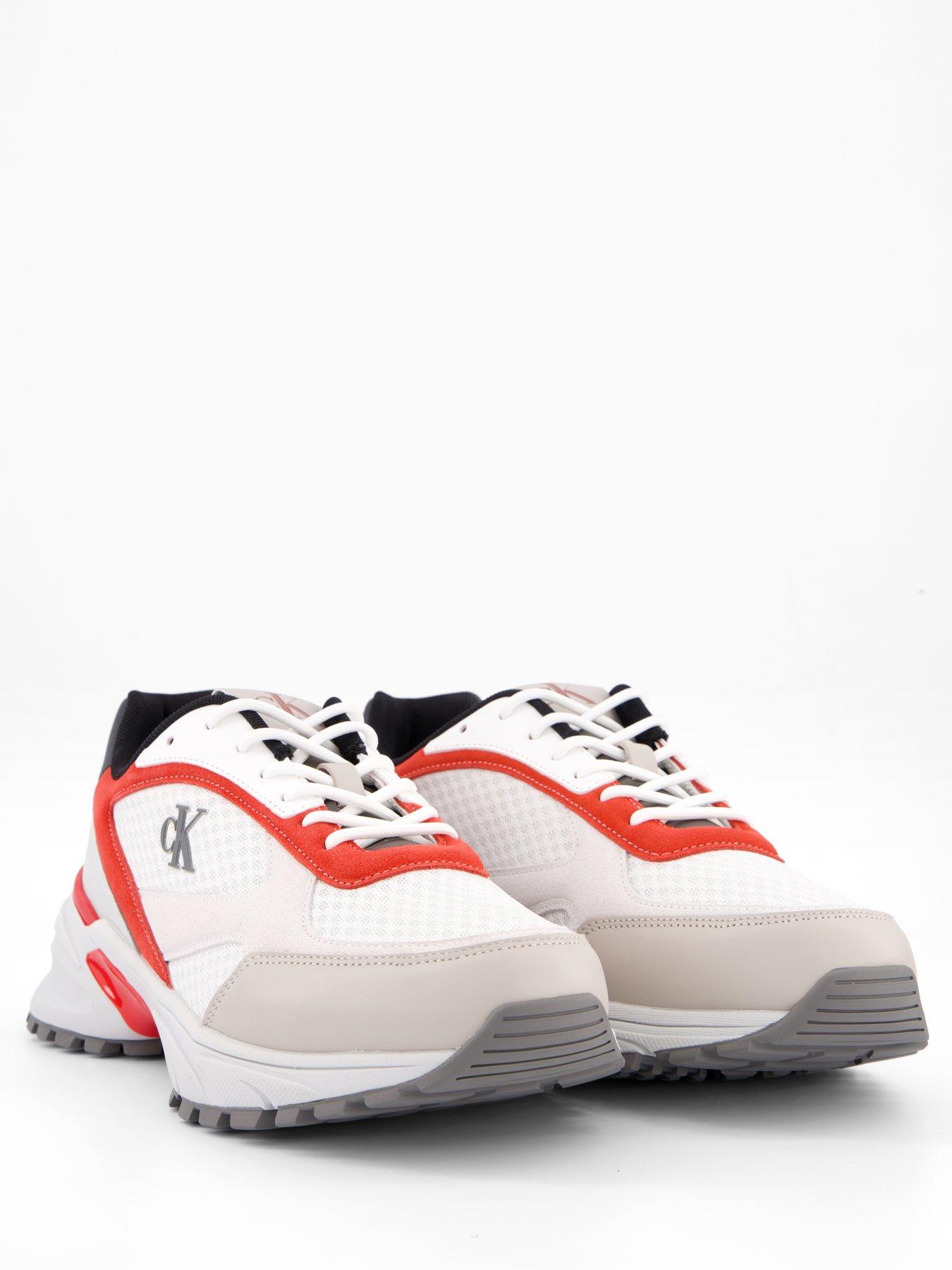 Image 6 of 7 of Calvin Klein Hike Runner Mesh Mix Trainers - White