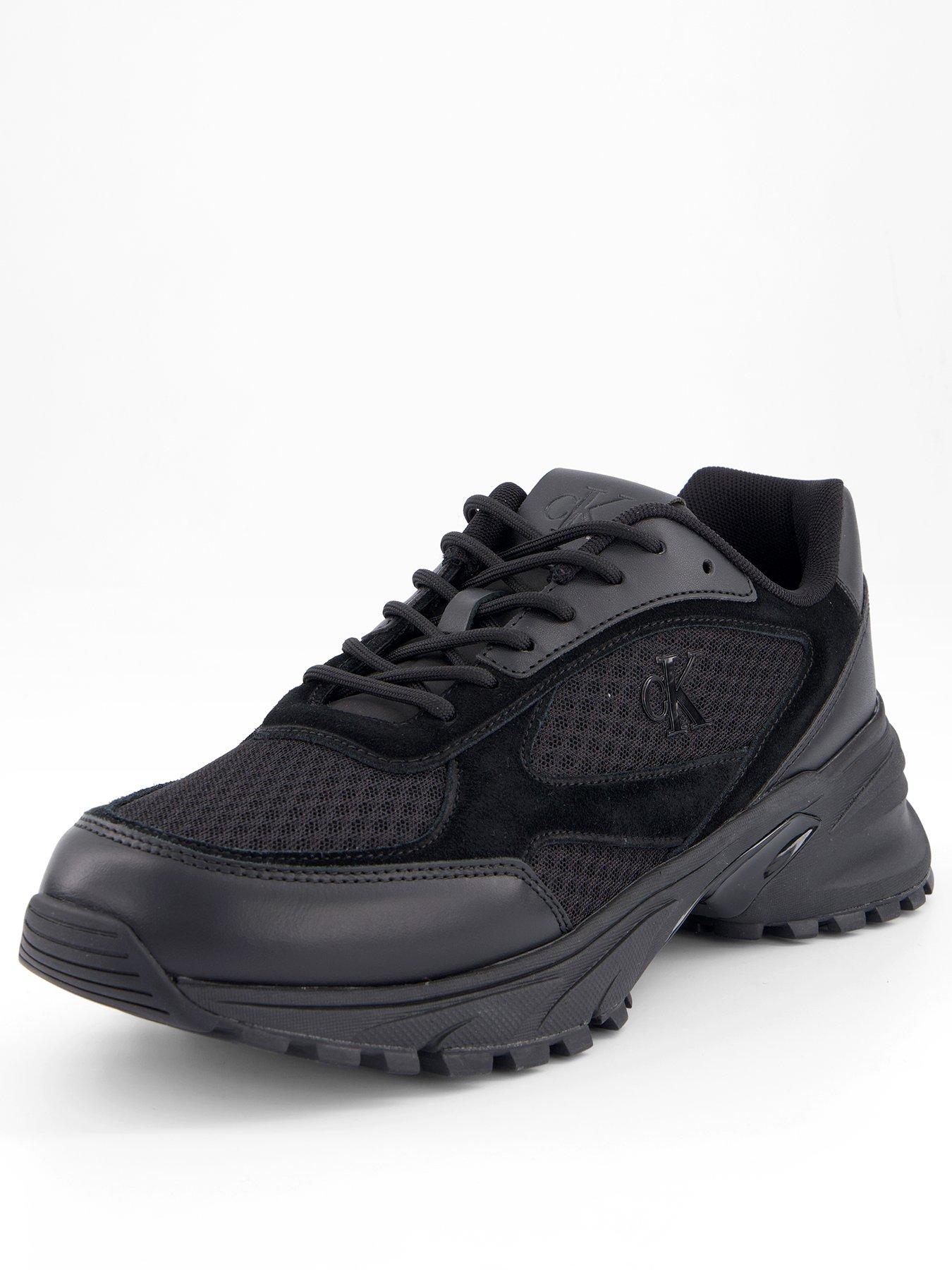 Image 2 of 7 of Calvin Klein Hike Runner Mesh Mix Trainers - Black