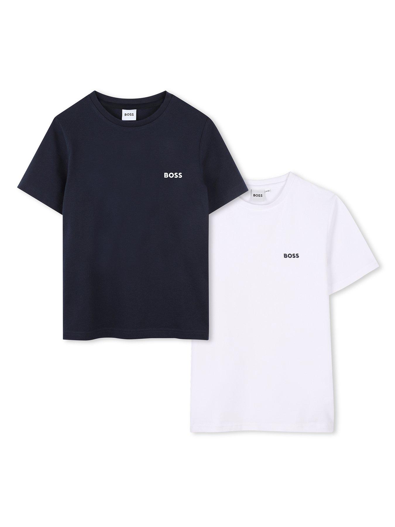 front image of boss-boys-2-pack-short-sleeve-t-shirts-multi