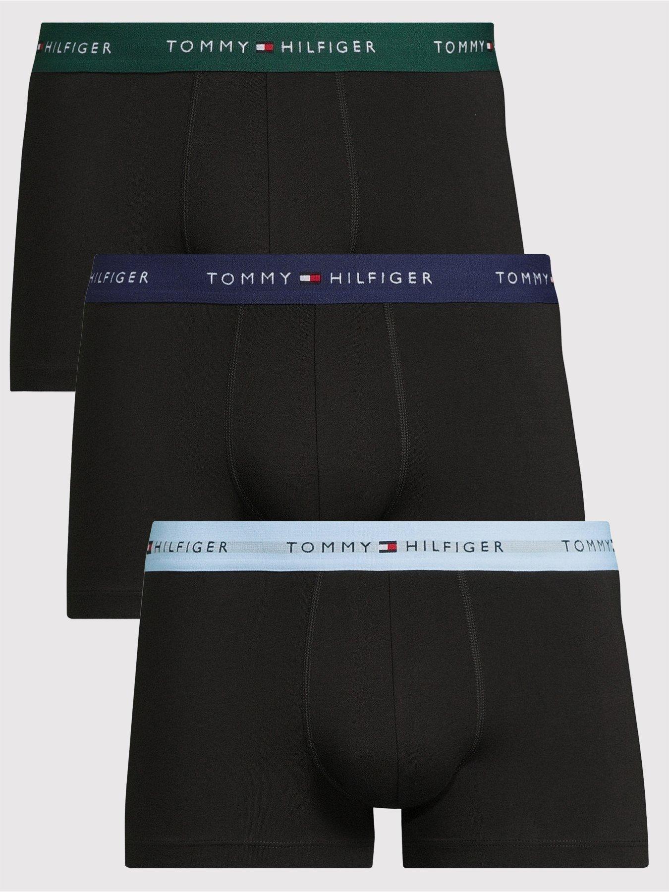 Image 1 of 3 of Tommy Hilfiger 3 Pack Signature Cotton Trunks - Black