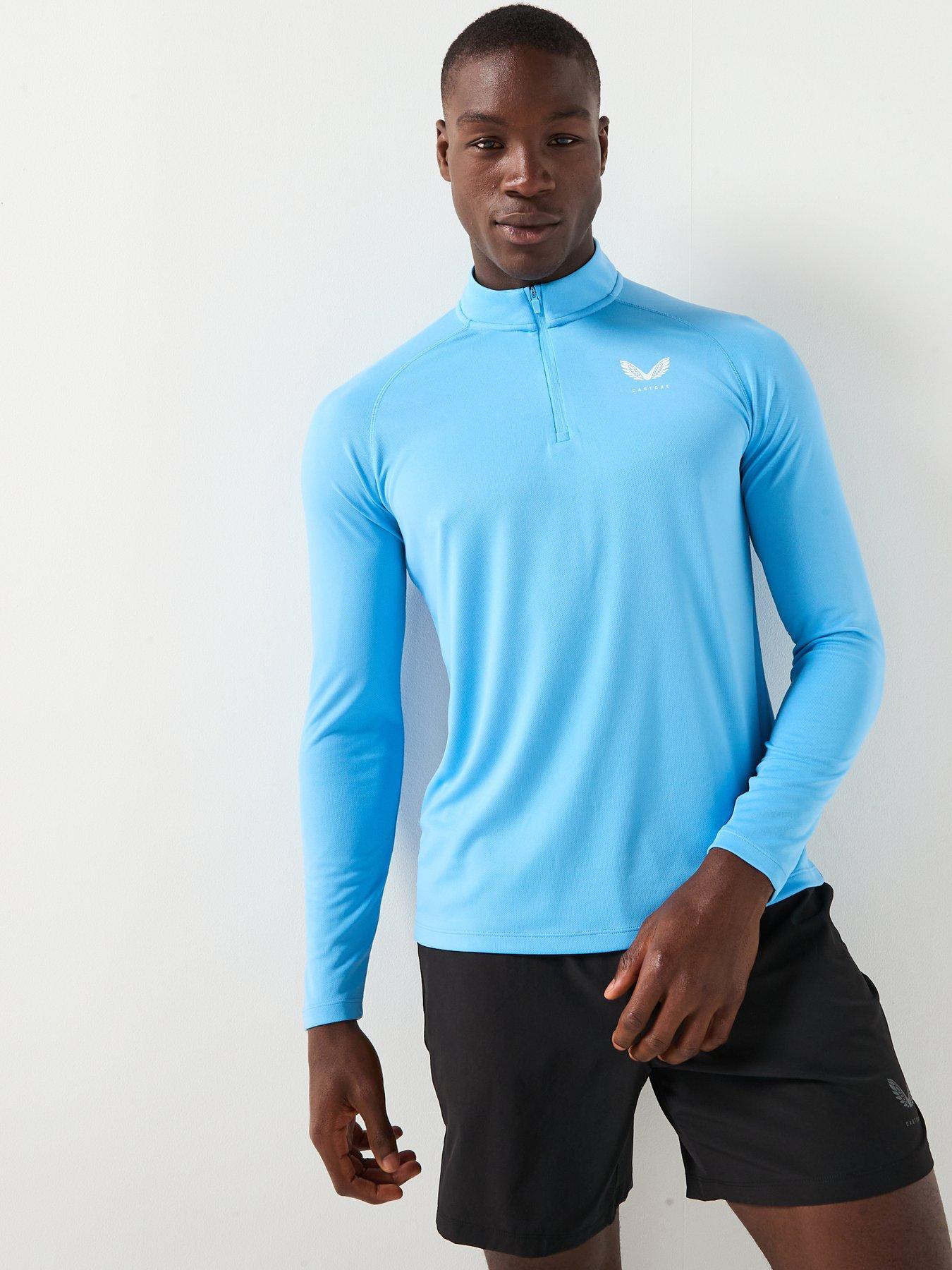 Castore Mens Training Adapt 1/4 Zip Long Sleeve Top - Blue
