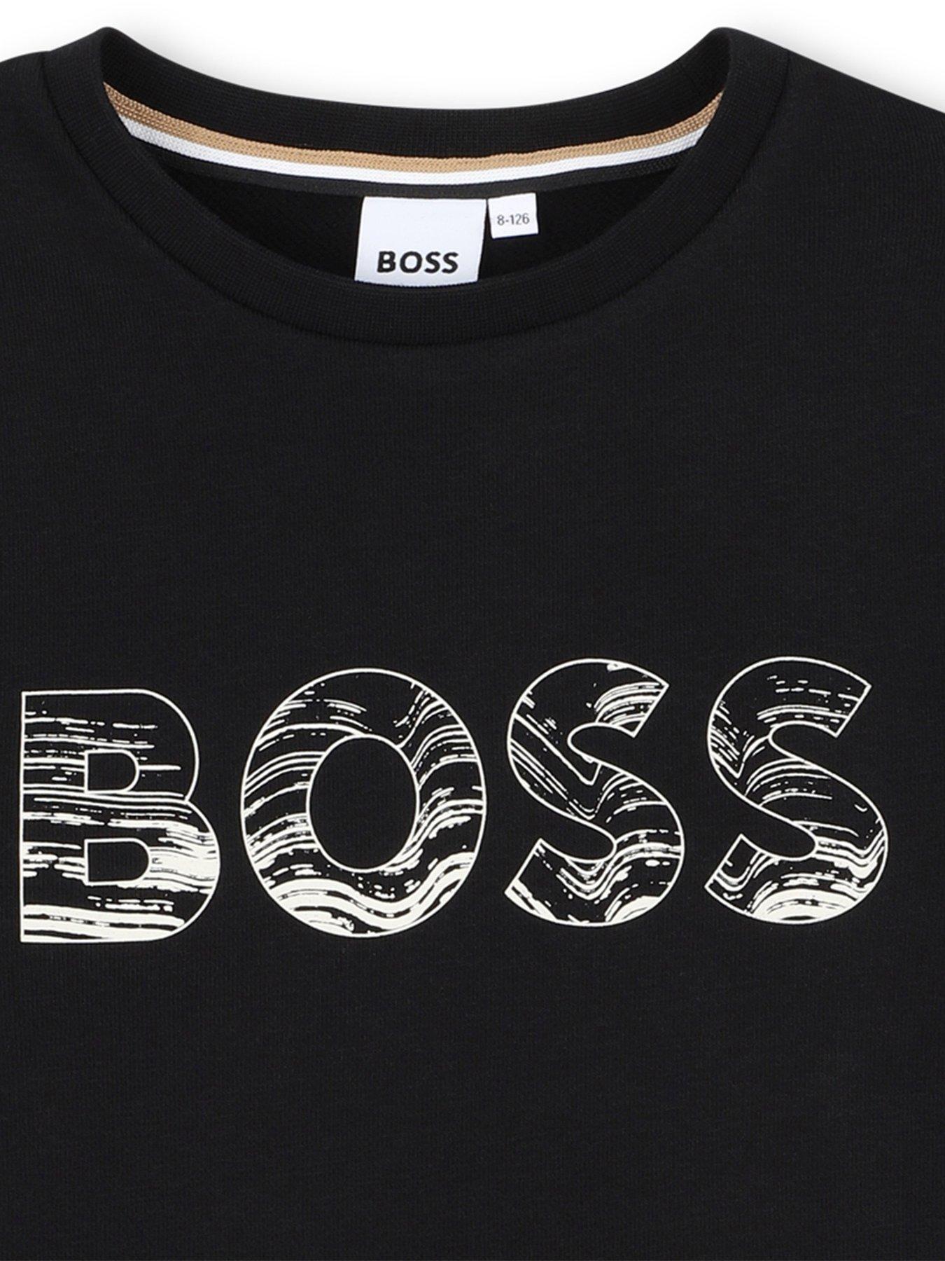 Image 3 of 3 of BOSS Boys Logo Sweatshirt - Black