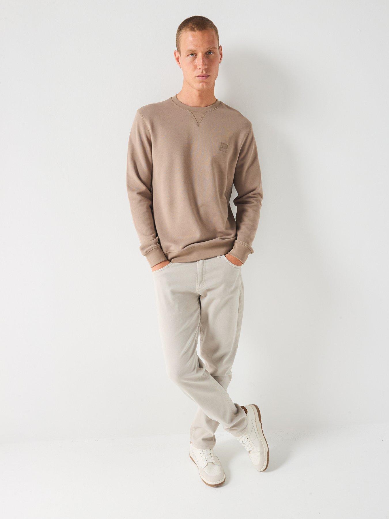 Image 3 of 6 of BOSS Westart Regular Fit Crew Sweat - Dark Beige