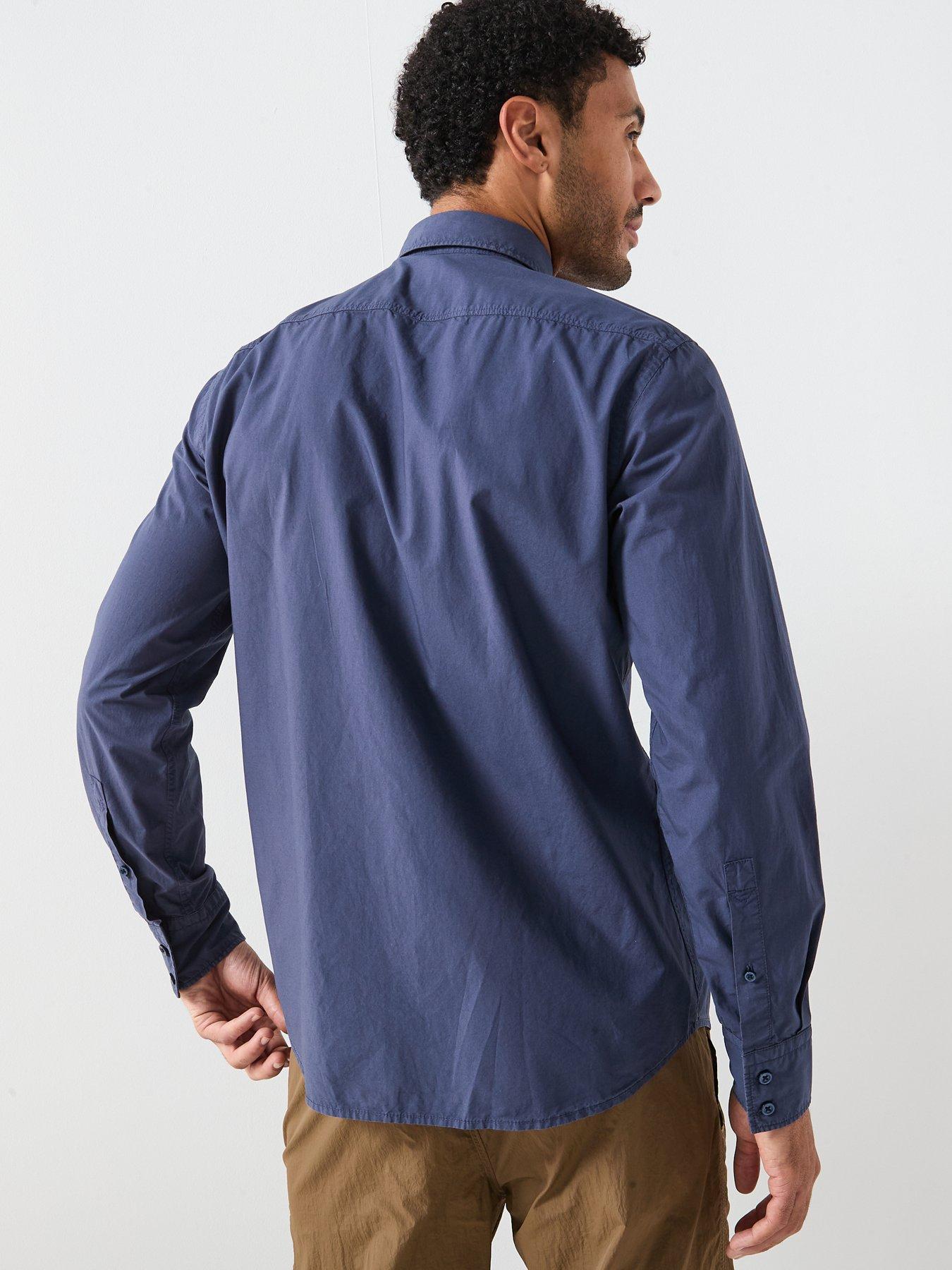 Image 2 of 5 of BOSS Boss Relegant 6 M Regular Fit Logo Poplin Shirt - Navy