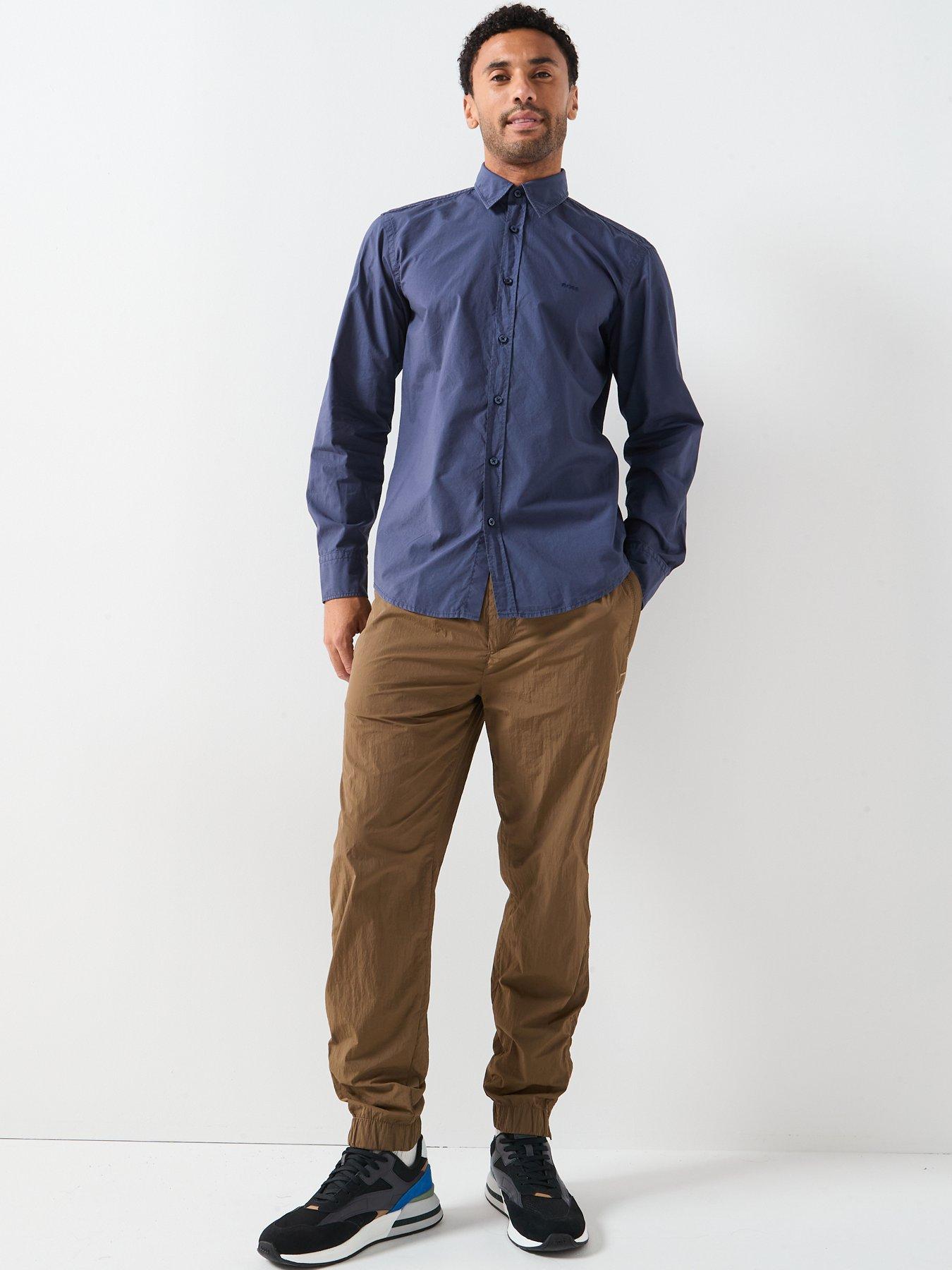 Image 3 of 5 of BOSS Boss Relegant 6 M Regular Fit Logo Poplin Shirt - Navy