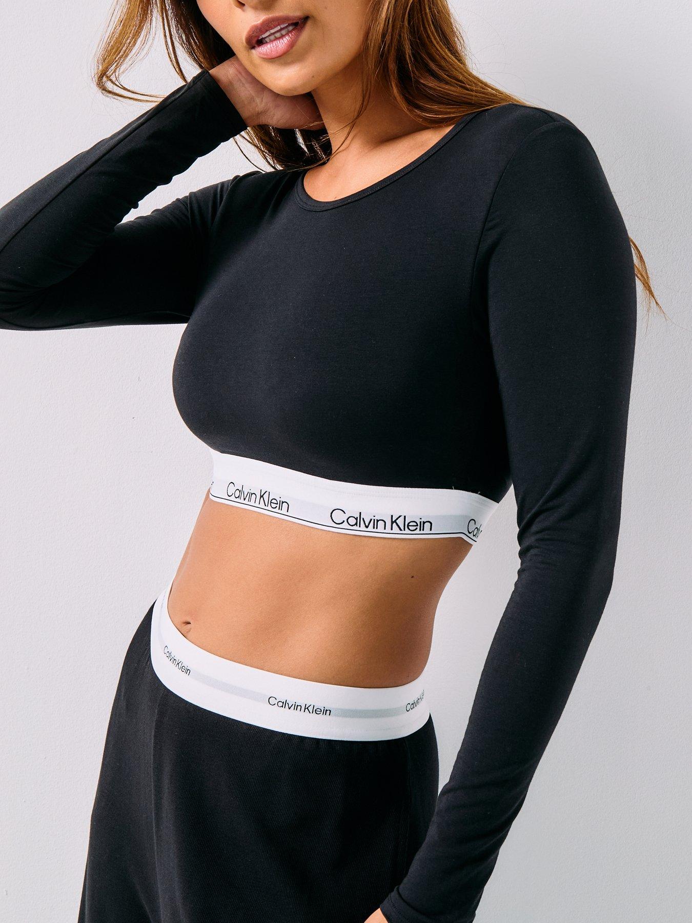 Image 4 of 5 of Calvin Klein Logo Jersey Pant - Black