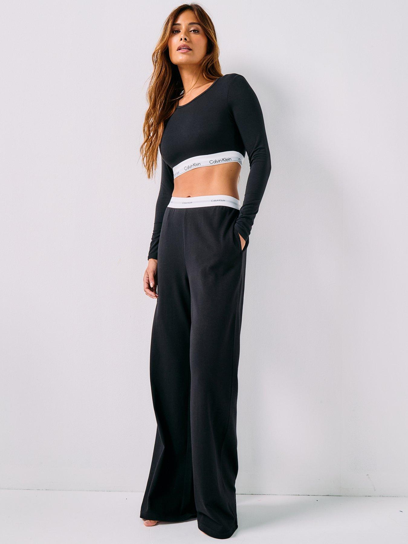Image 5 of 5 of Calvin Klein Logo Jersey Pant - Black