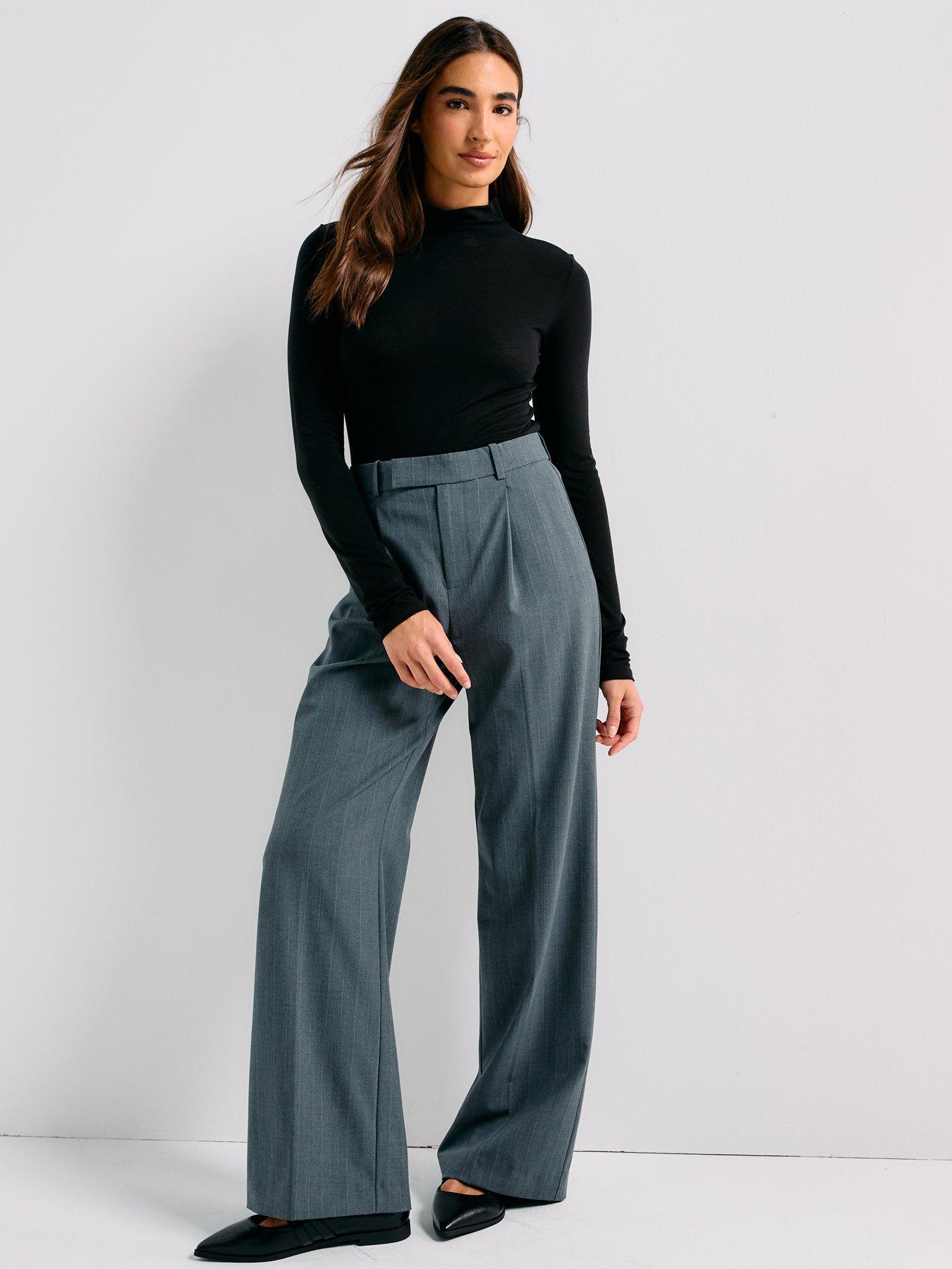  image of calvin-klein-wool-high-neck-top-black