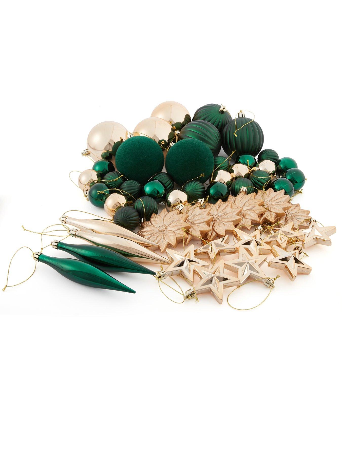 Image 2 of 3 of The Very Collection Pack of 50 Evergreen Bumper Christmas Tree Decoration Set