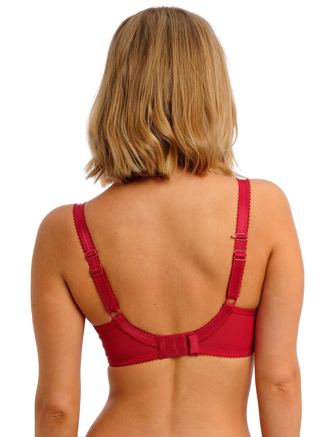  image of freya-fascinate-underwire-moulded-plunge-t-shirt-bra-red
