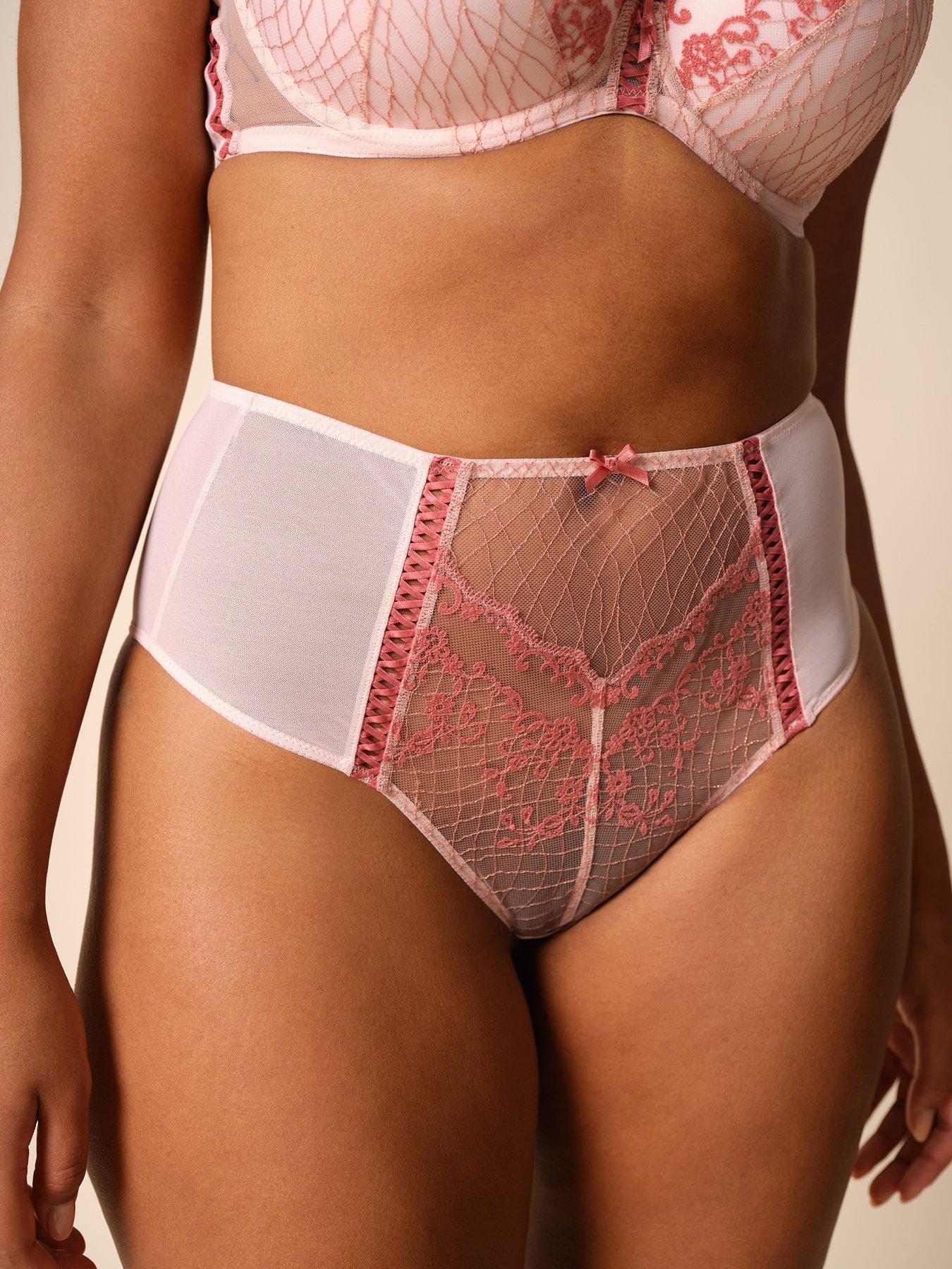  image of gossard-lacage-high-waist-brief-rose