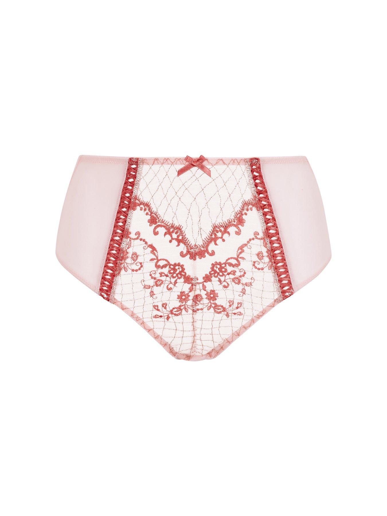  image of gossard-lacage-high-waist-brief-rose