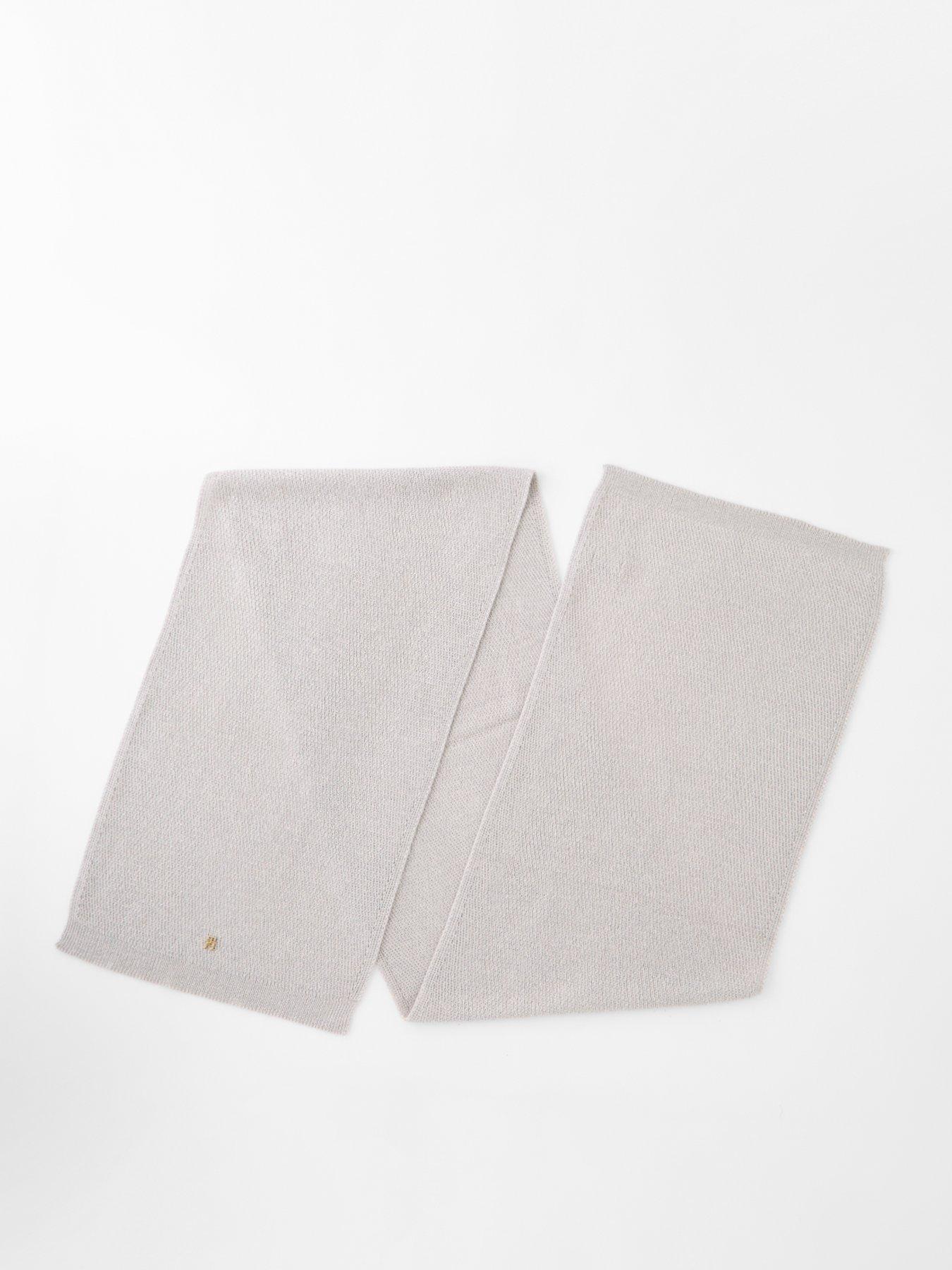  image of tommy-hilfiger-pom-pom-beanie-amp-scarf-set-grey