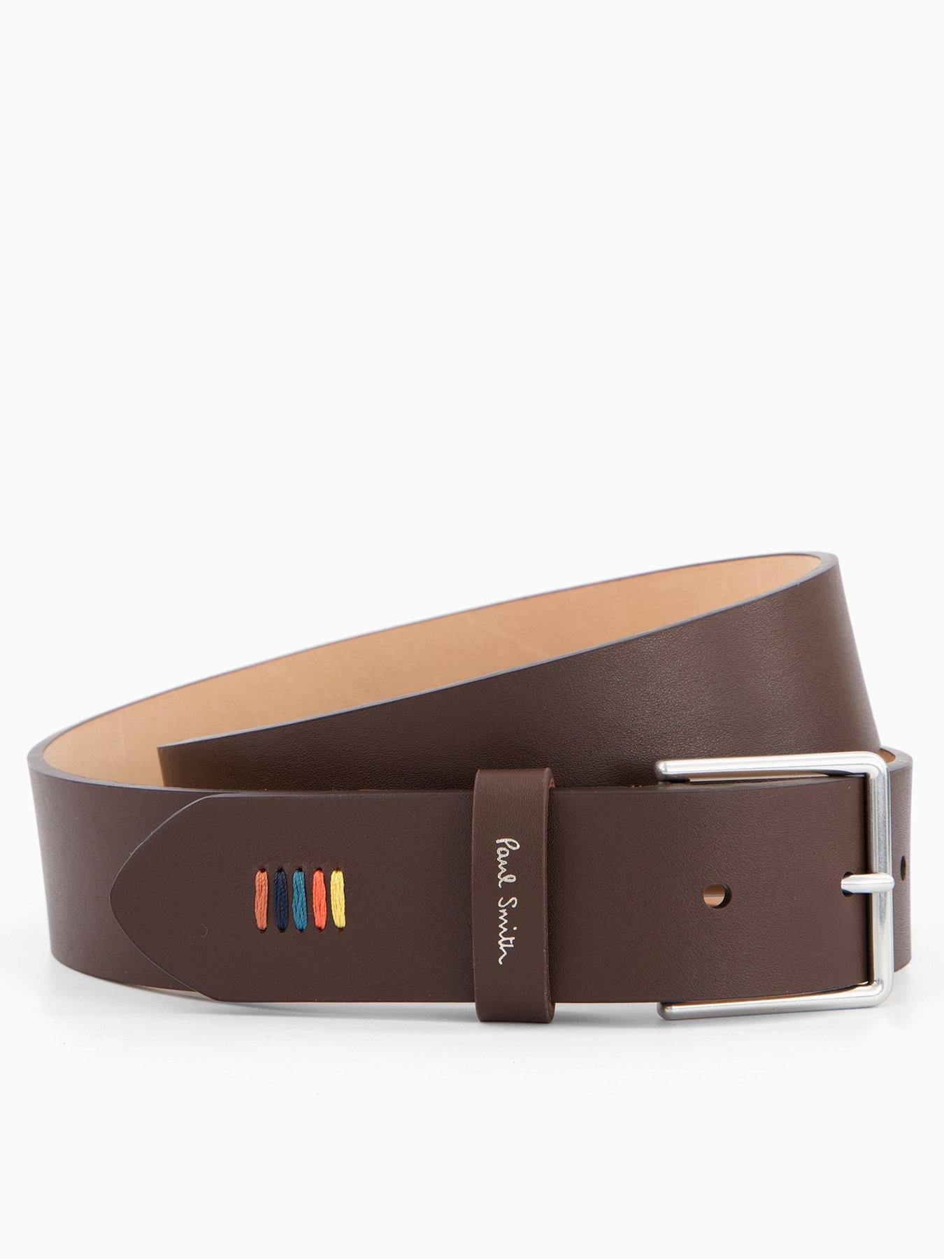 PS PAUL SMITH Stitch Leather Belt - Brown