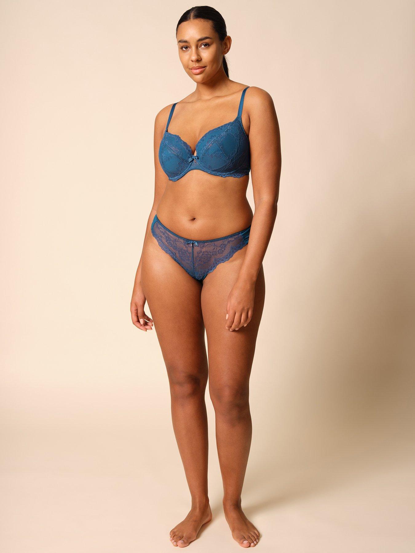 Image 3 of 5 of Gossard Superboost Lace Padded Plunge Bra - Deep Teal