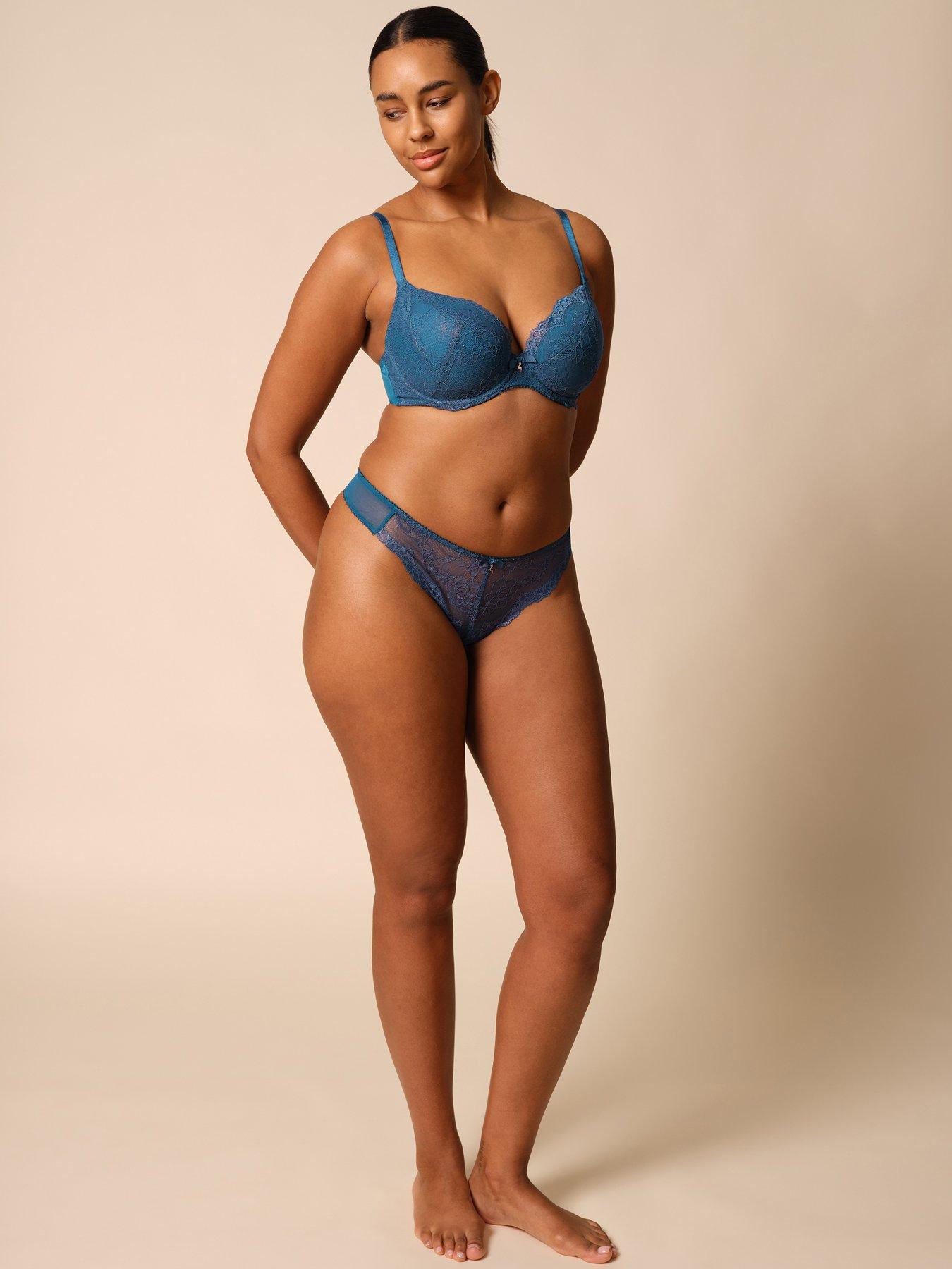 Image 4 of 5 of Gossard Superboost Lace Padded Plunge Bra - Deep Teal