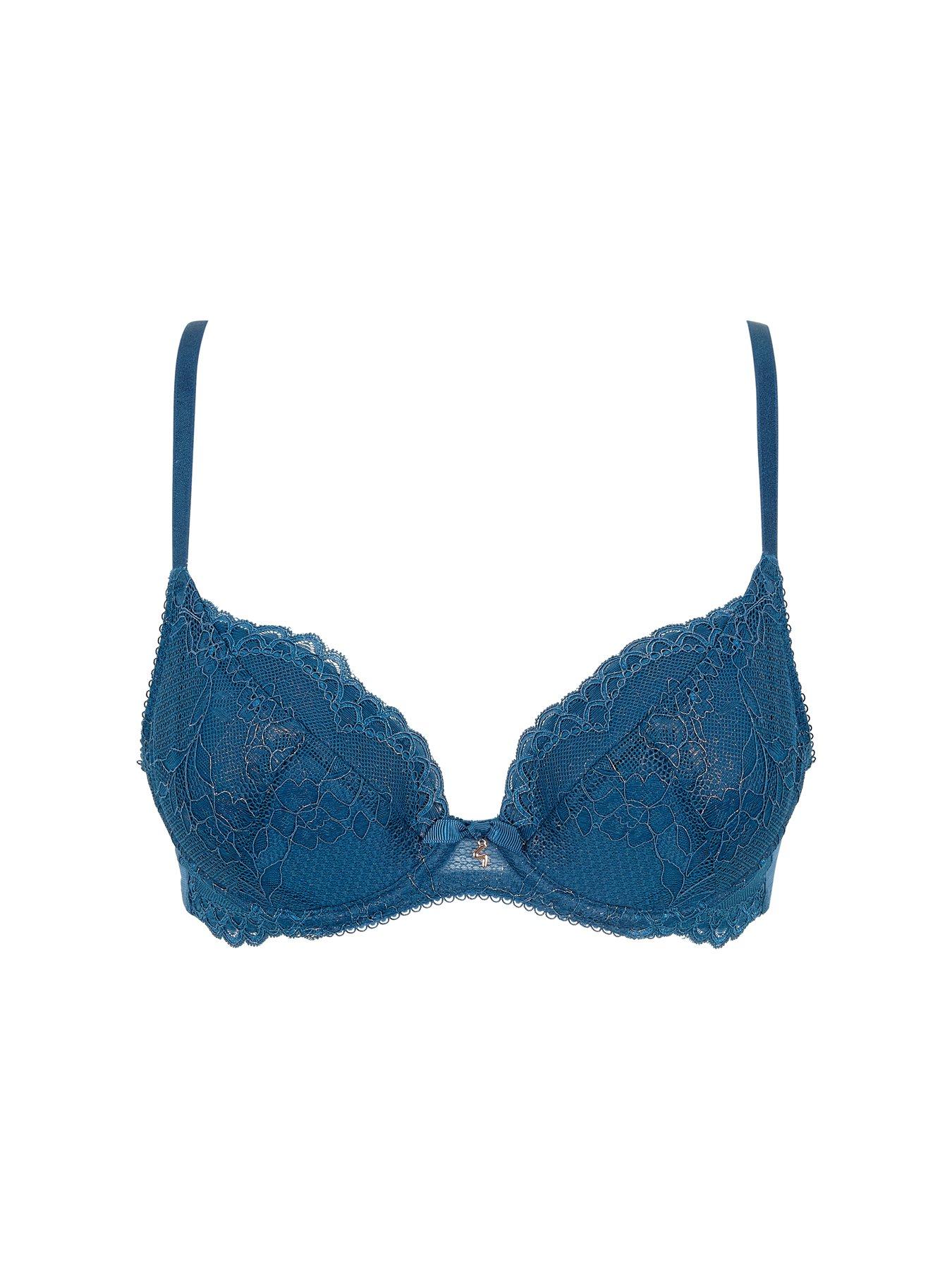 Image 5 of 5 of Gossard Superboost Lace Padded Plunge Bra - Deep Teal