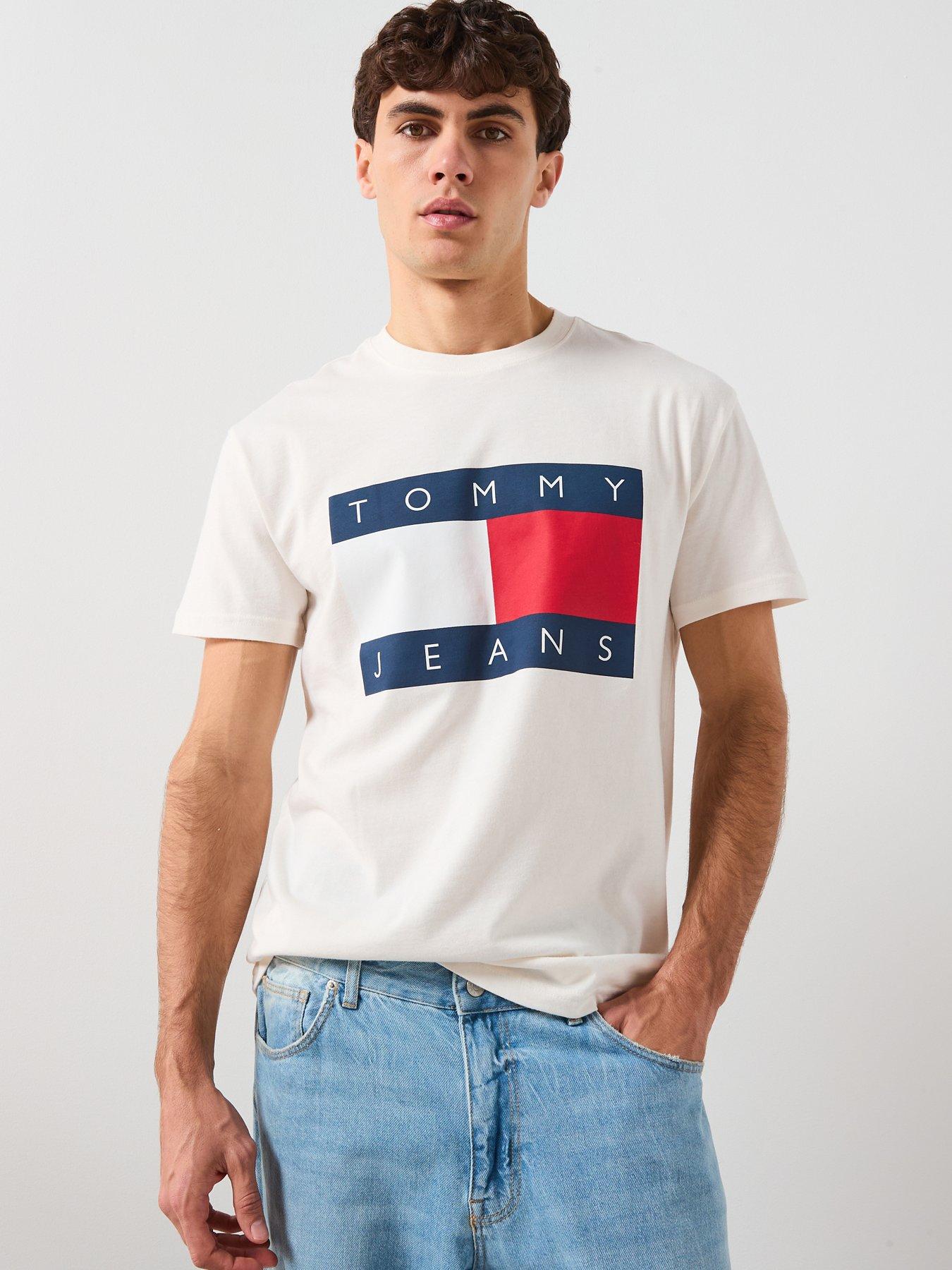 Tommy Jeans Large Flag T-Shirt - White
