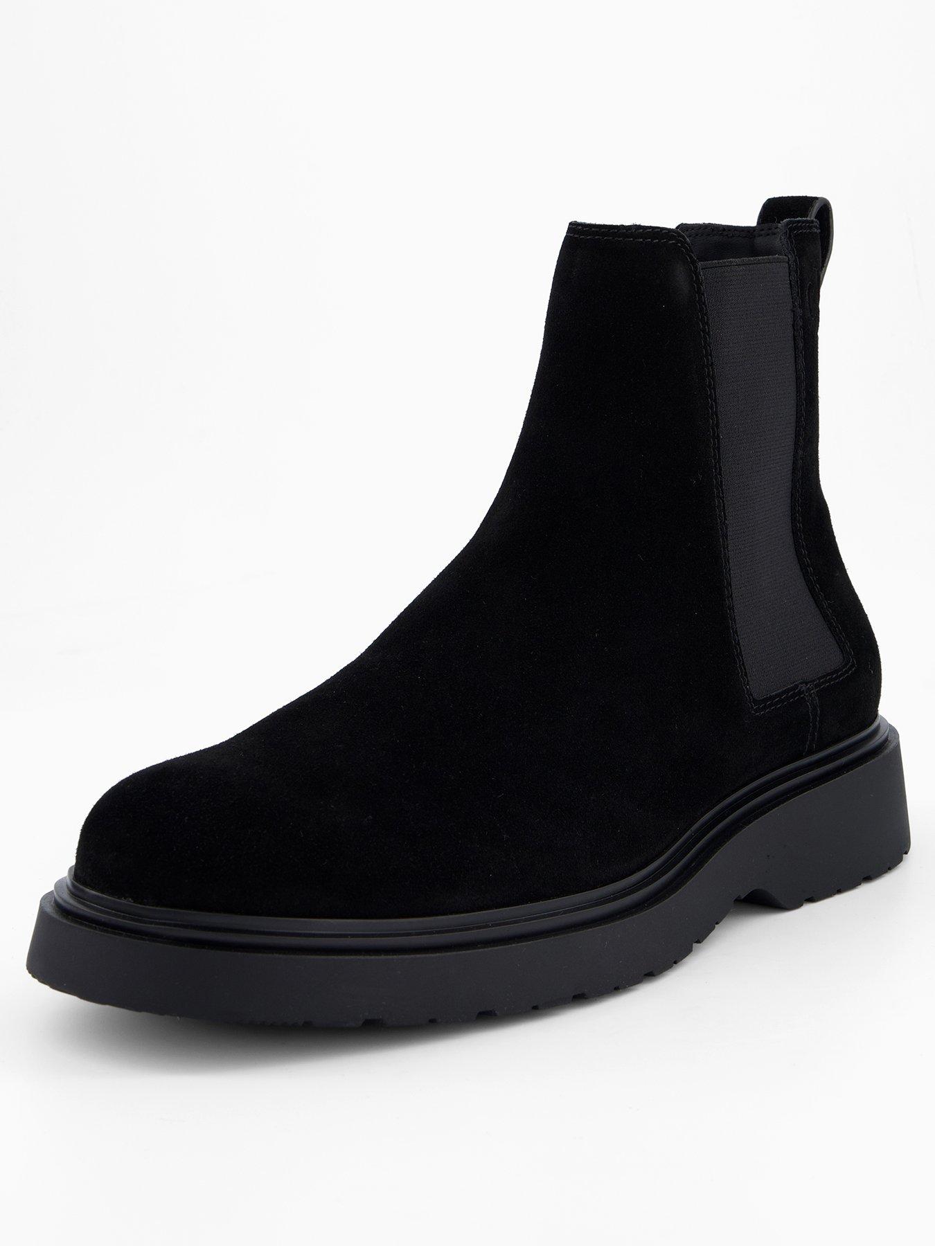 Image 2 of 7 of Calvin Klein Combat Essential Suede Chelsea Boots - Black
