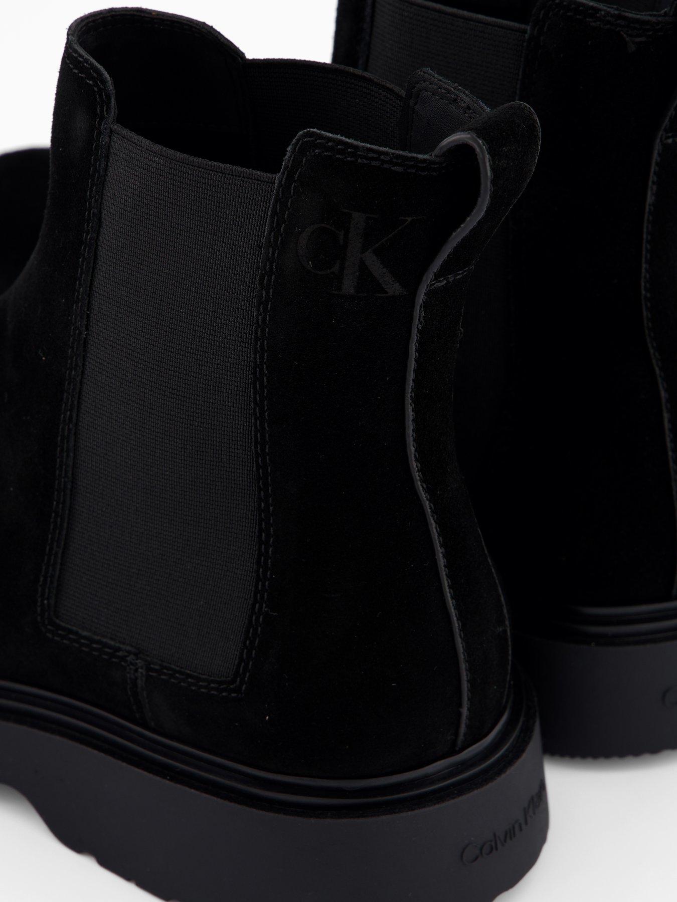 Image 5 of 7 of Calvin Klein Combat Essential Suede Chelsea Boots - Black