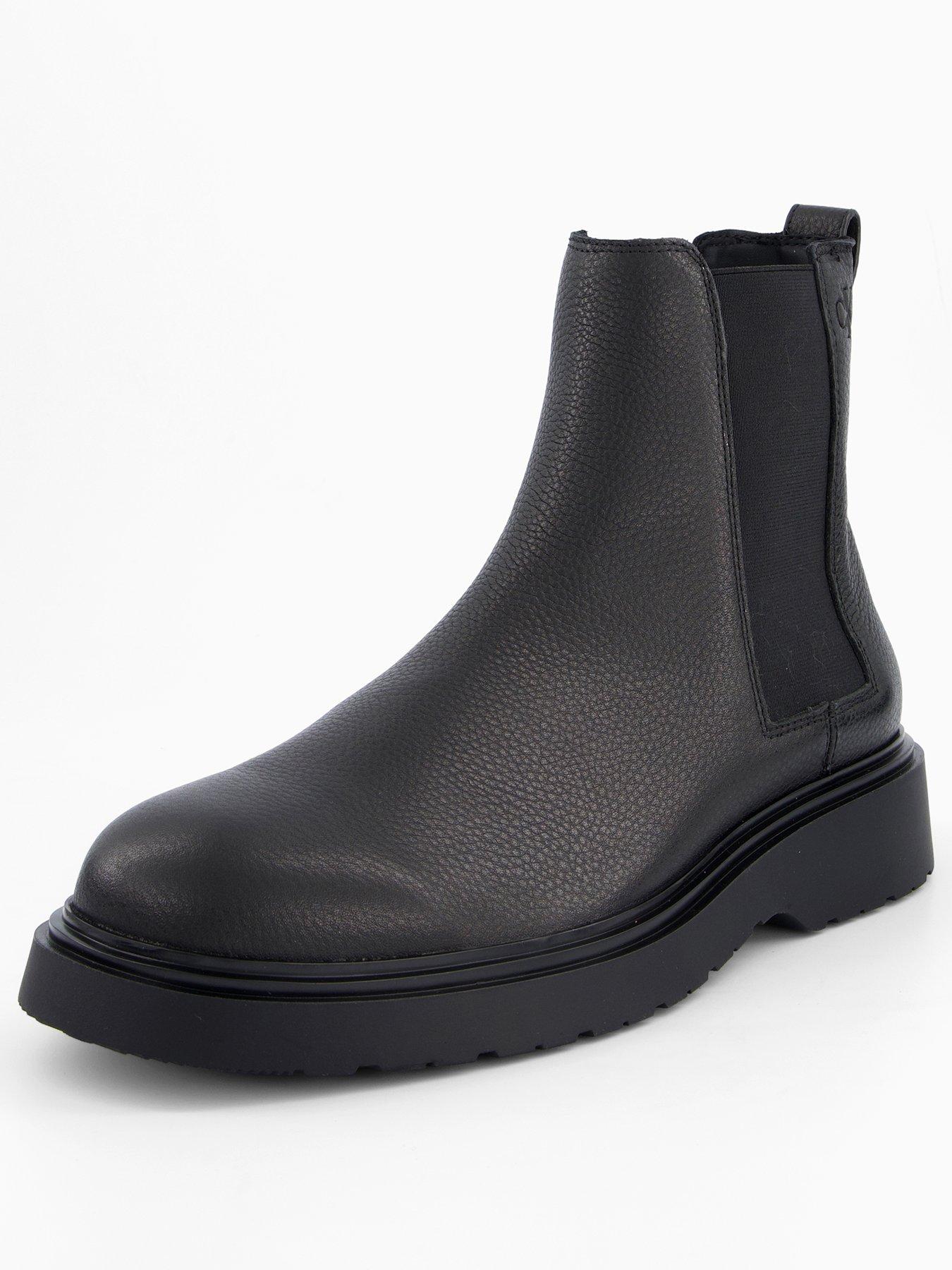  image of calvin-klein-essential-combat-leather-chelsea-boot-black