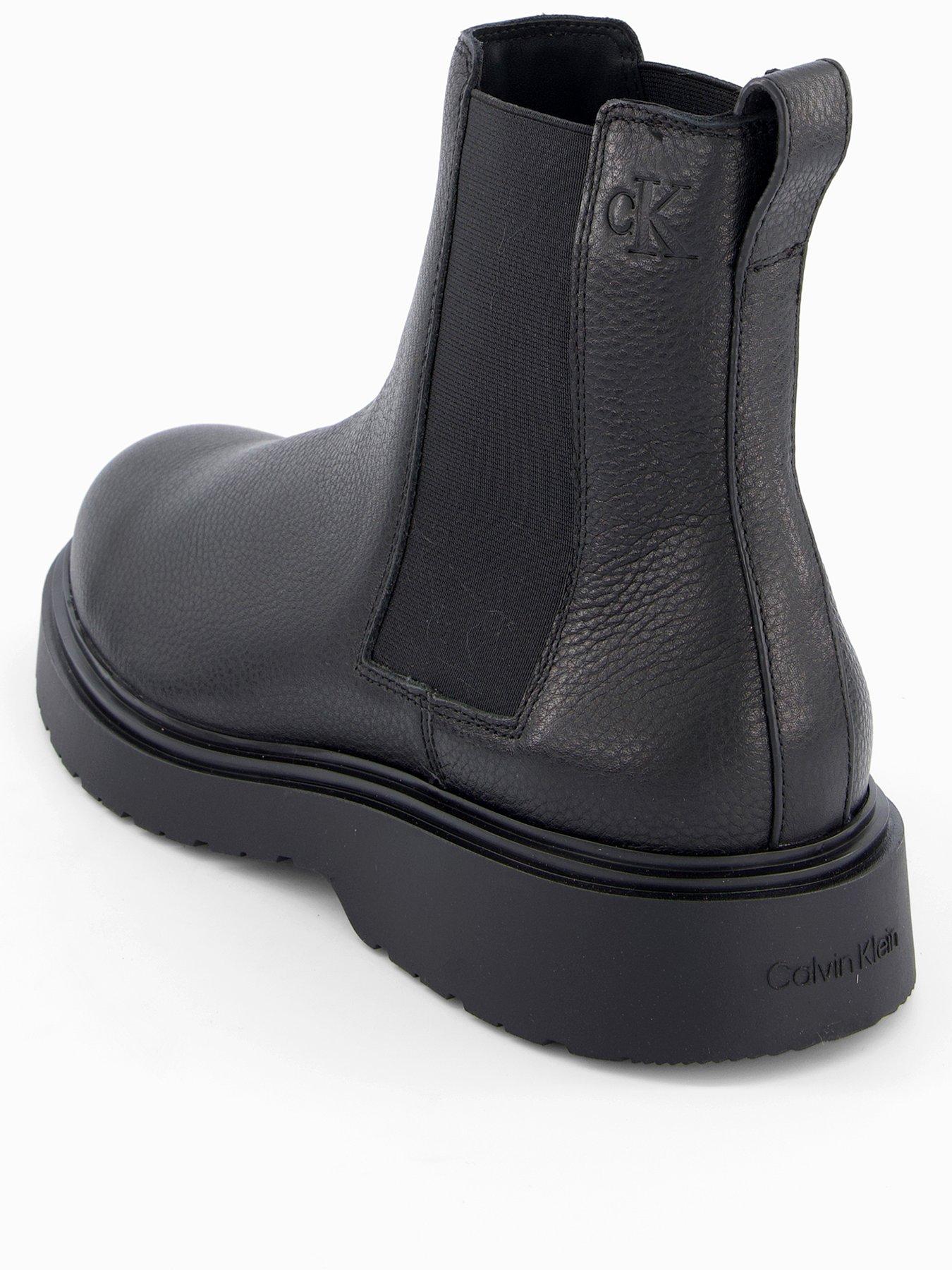  image of calvin-klein-essential-combat-leather-chelsea-boot-black