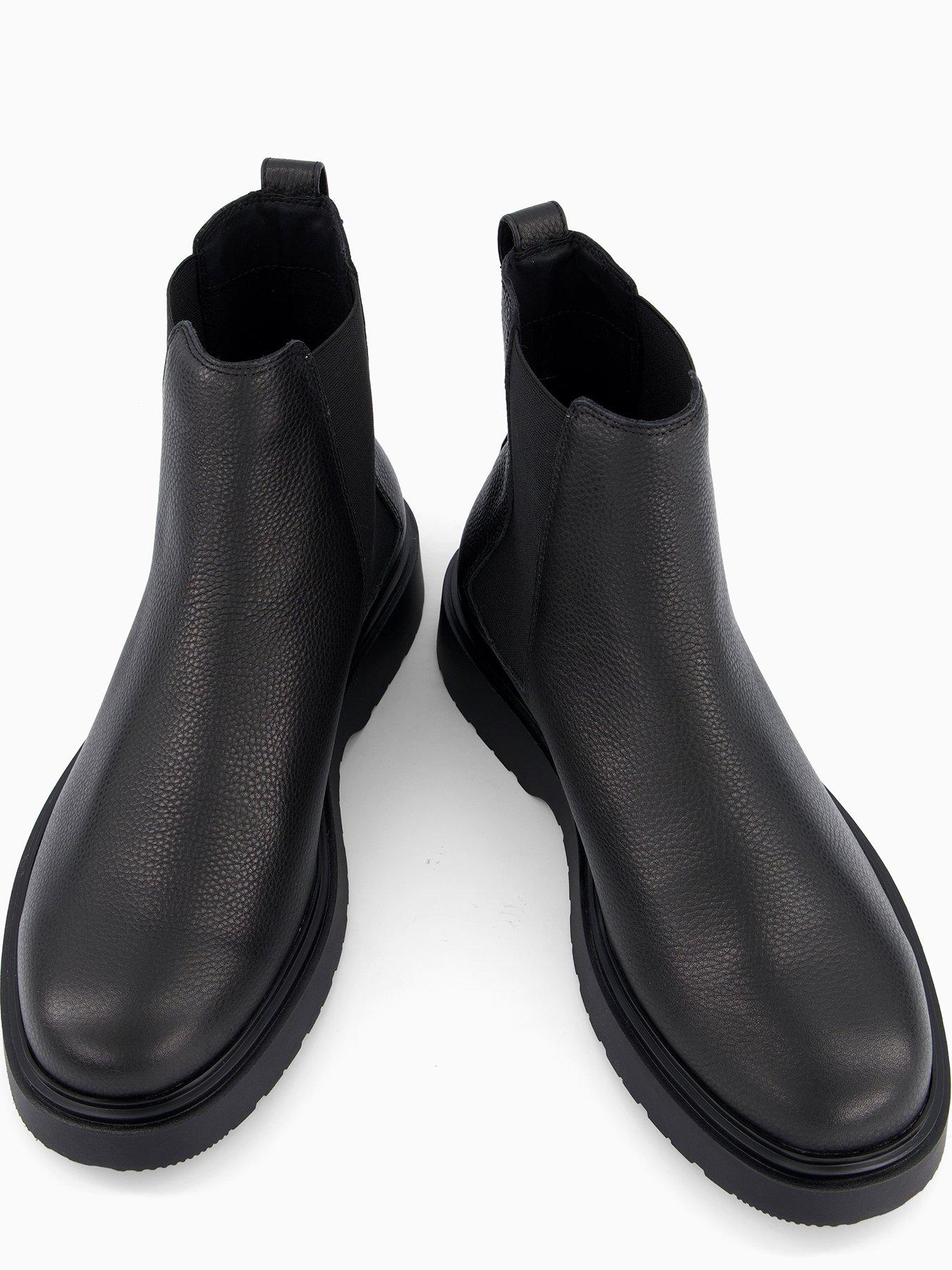  image of calvin-klein-essential-combat-leather-chelsea-boot-black