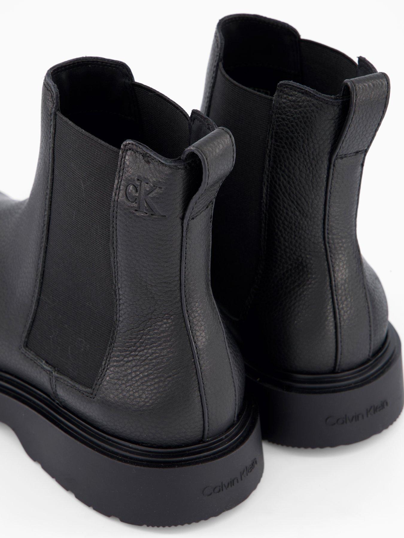  image of calvin-klein-essential-combat-leather-chelsea-boot-black