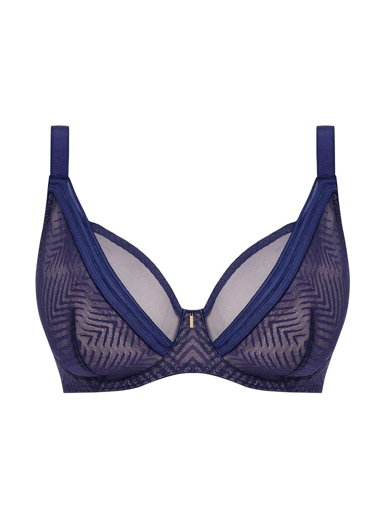  image of freya-tailored-underwire-high-apex-plunge-bra-dark-sapphire-navy