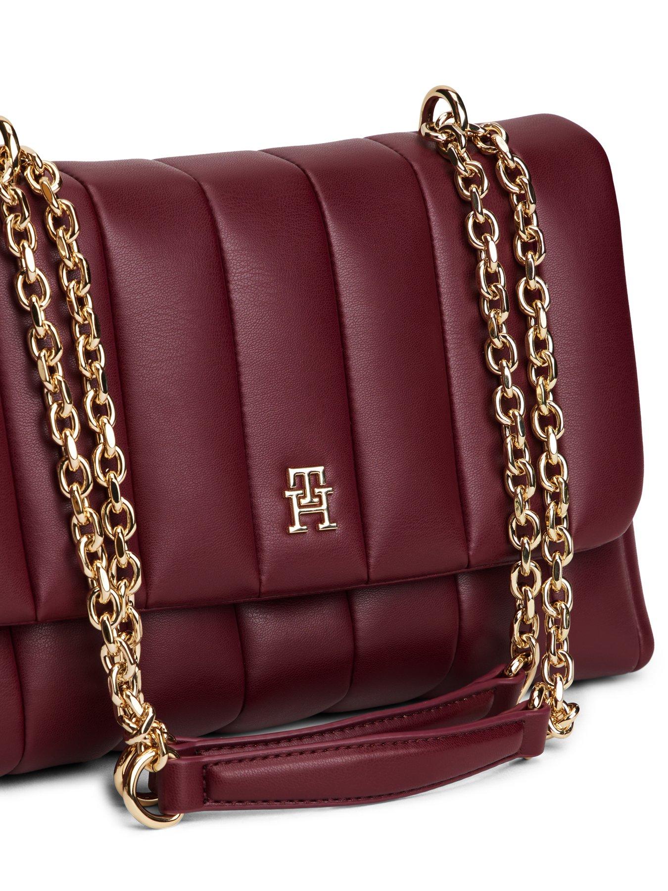  image of tommy-hilfiger-grace-medium-crossover-burgundy
