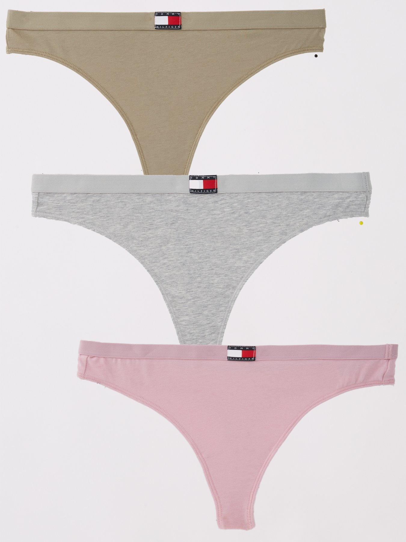 Tommy Hilfiger 3 Pack Thongs - Grey