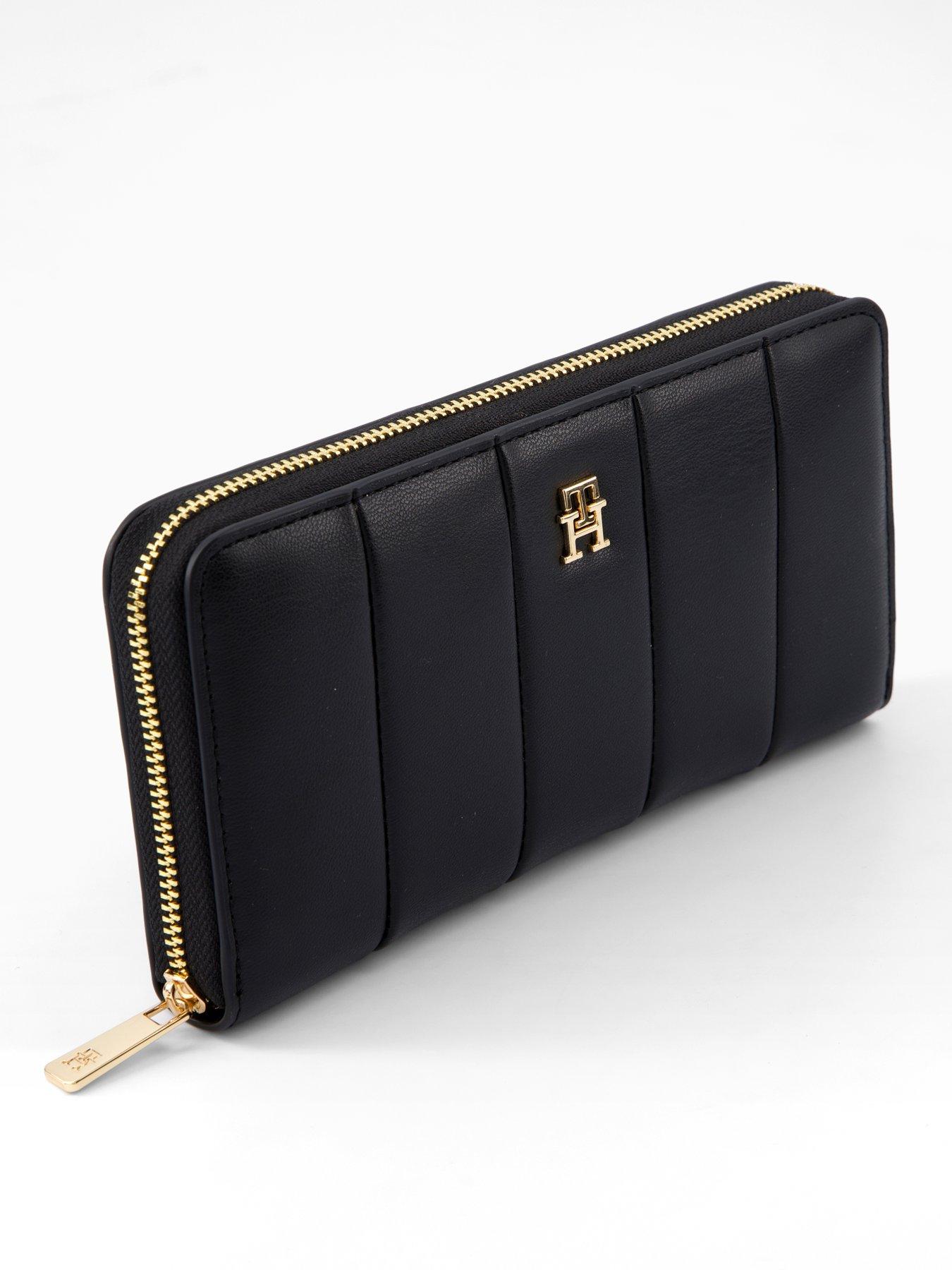 Image 3 of 4 of Tommy Hilfiger Icon Large Quilted Zip Purse - Black
