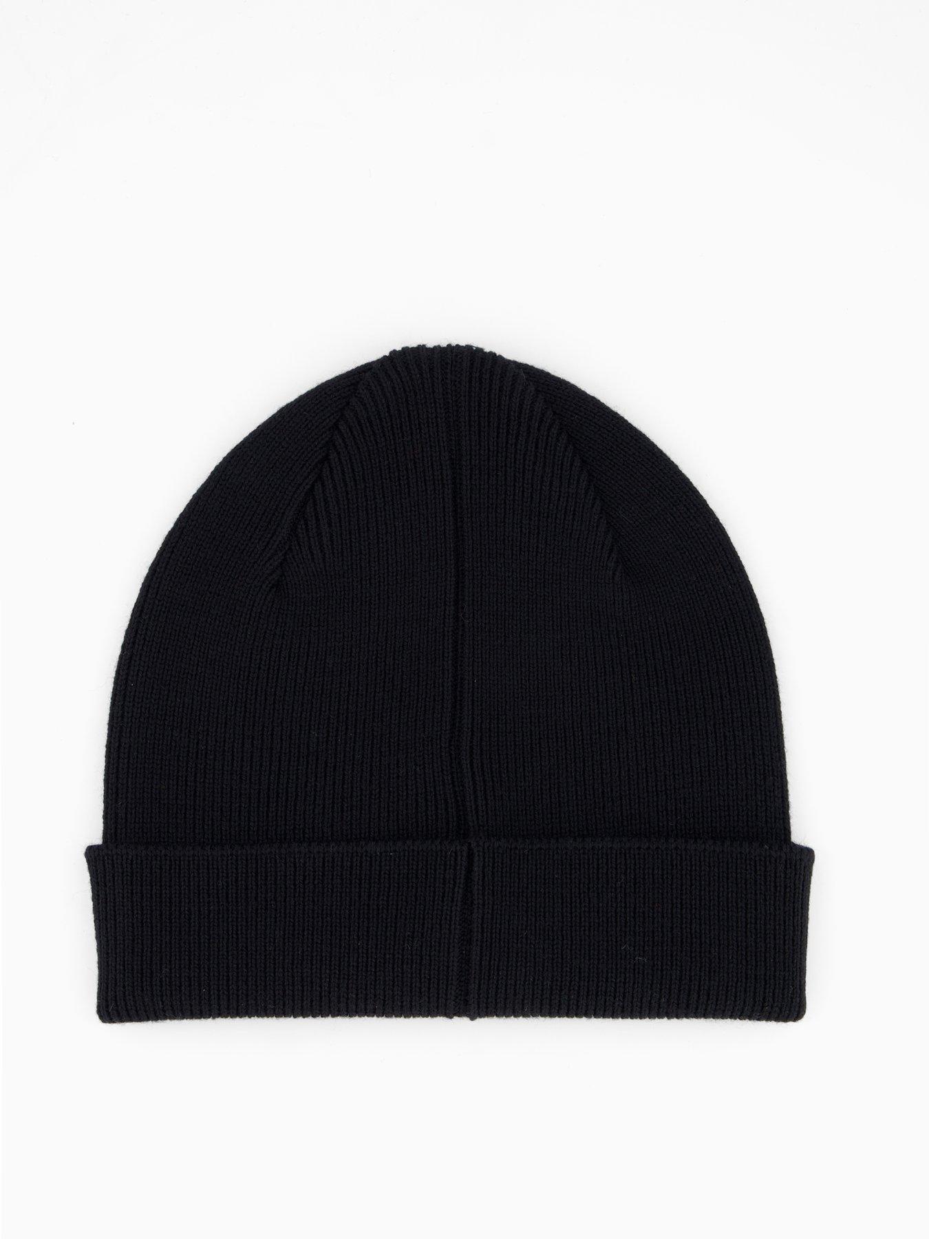  image of ps-paul-smith-zebra-knitted-beanie-black