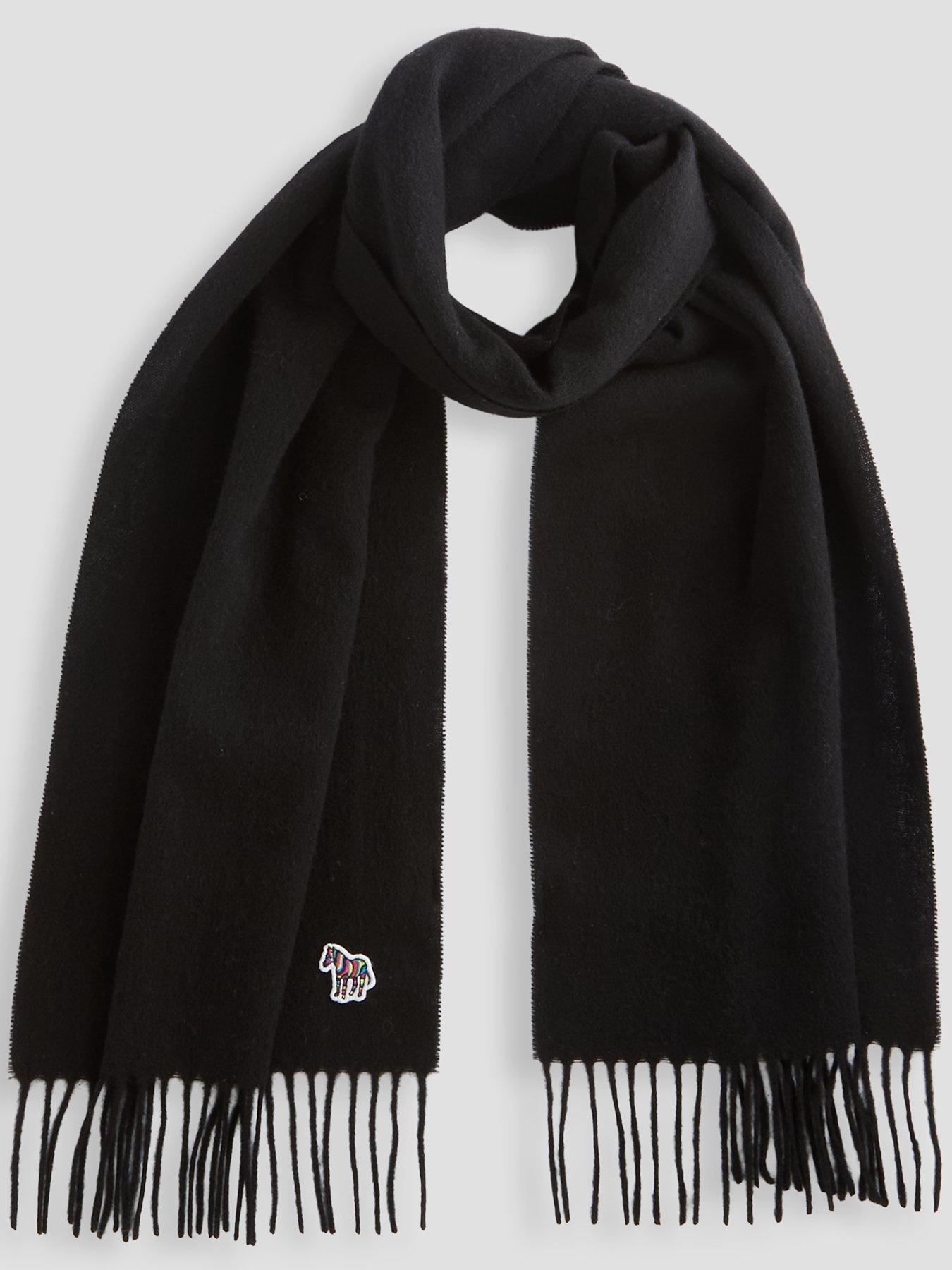 PS PAUL SMITH Mens Zebra Scarf - Black