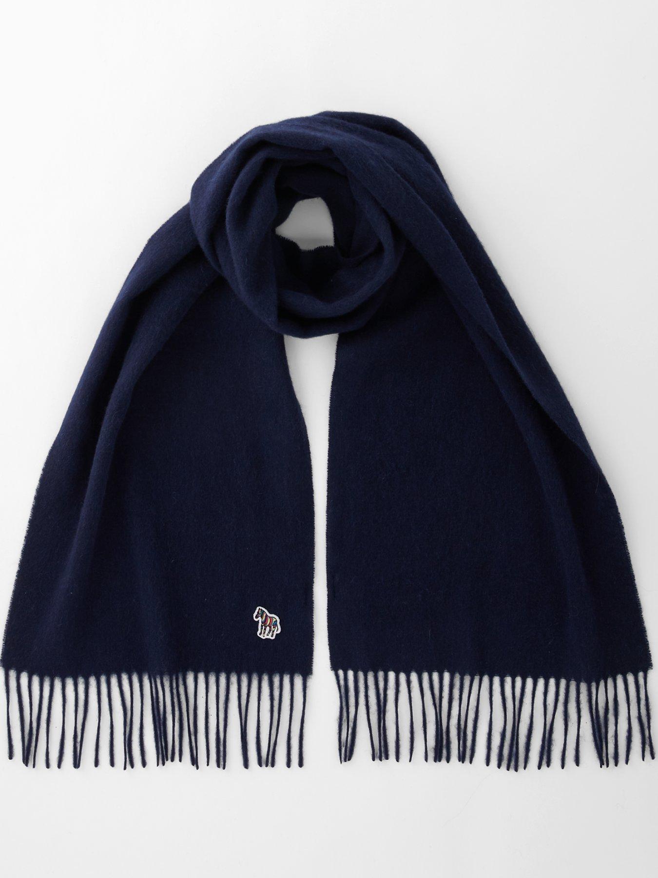 PS PAUL SMITH Ps Paul Smith Mens Zebra Scarf - Navy