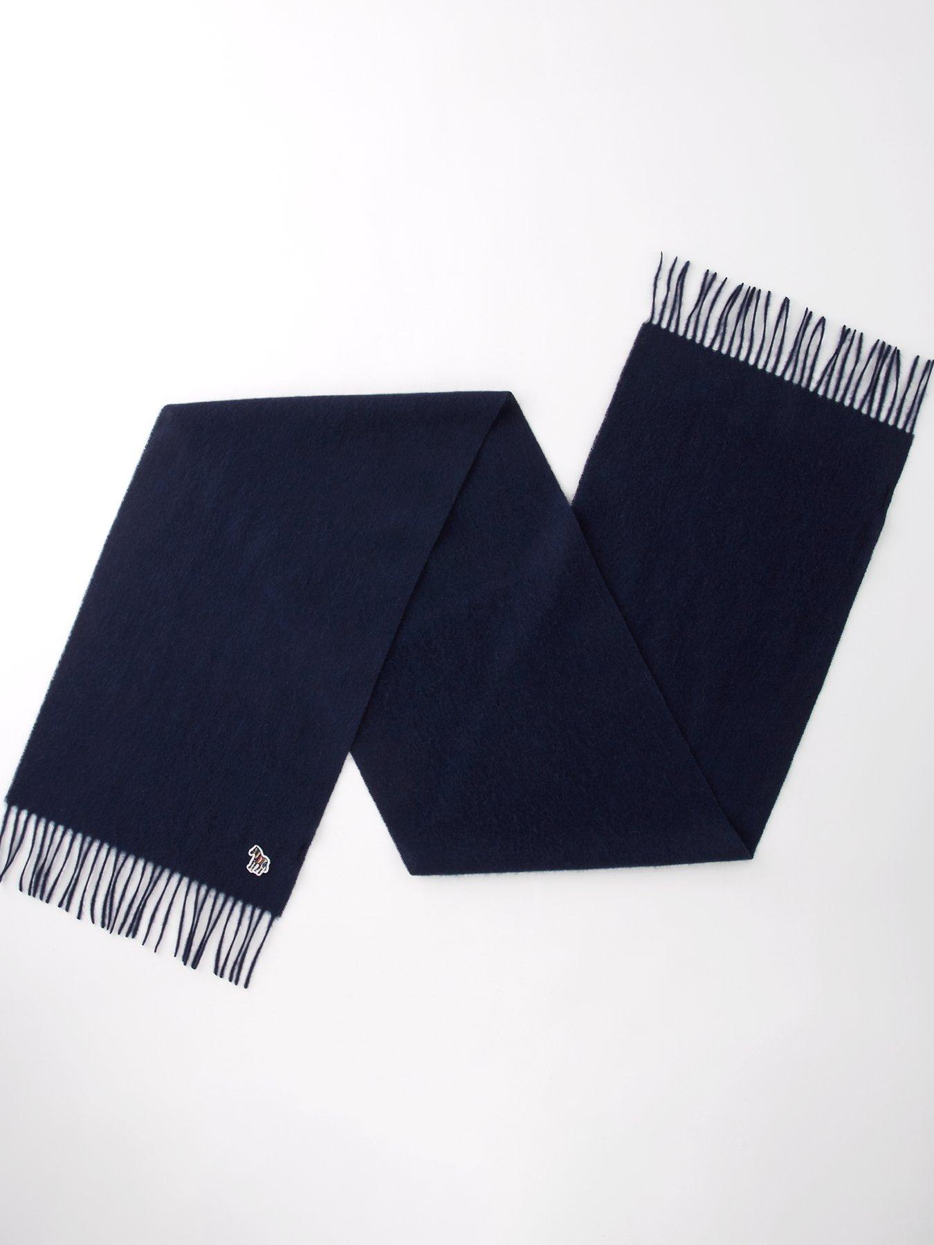  image of ps-paul-smith-mens-zebra-logo-scarf-navy