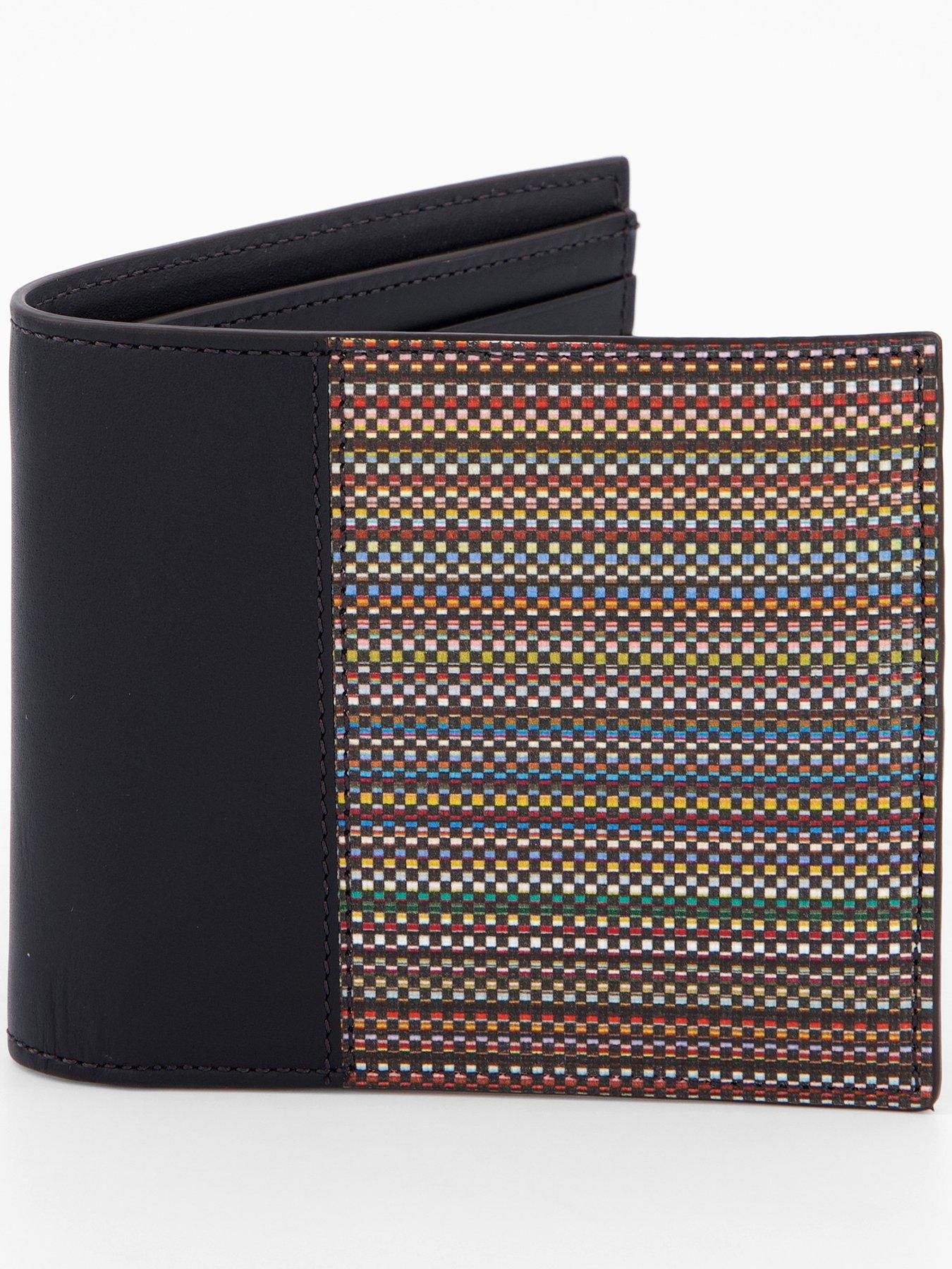 Image 1 of 3 of PS PAUL SMITH Coated Canvas Stripe Billfold Wallet - Black