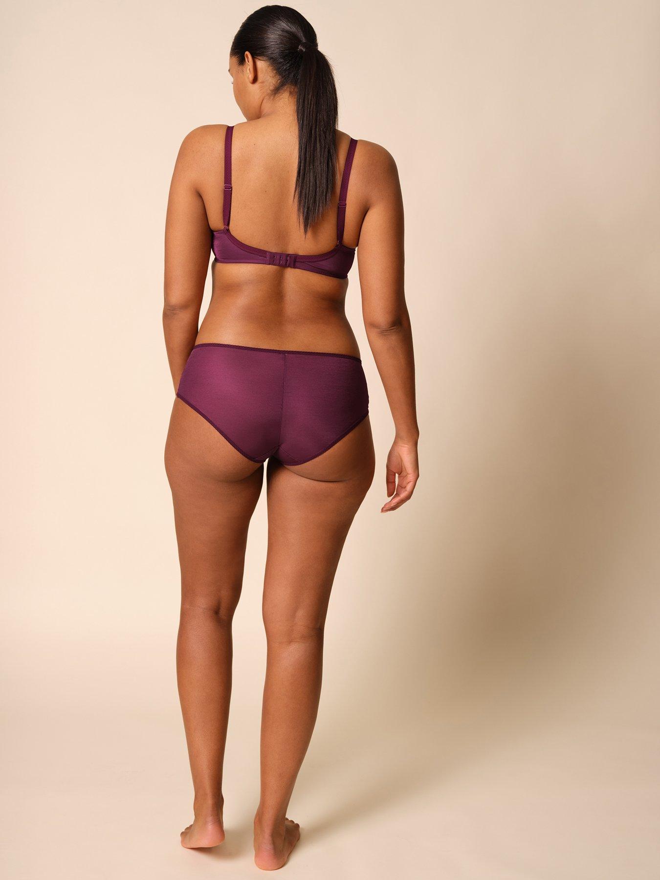 Image 2 of 5 of Gossard Glossies Sheer Short - Grape Wine
