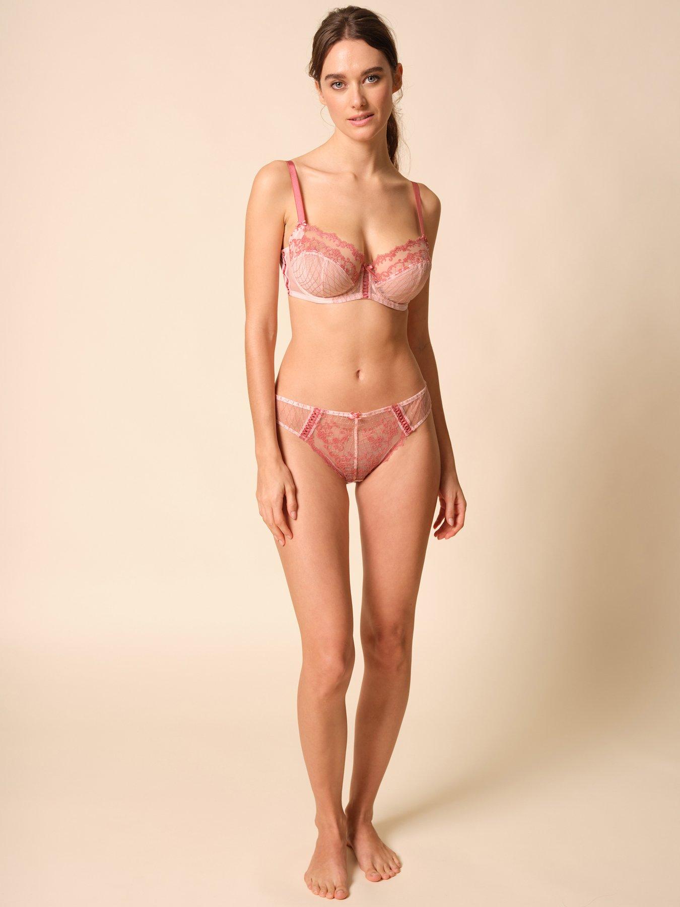  image of gossard-lacage-non-padded-balconette-bra-rose
